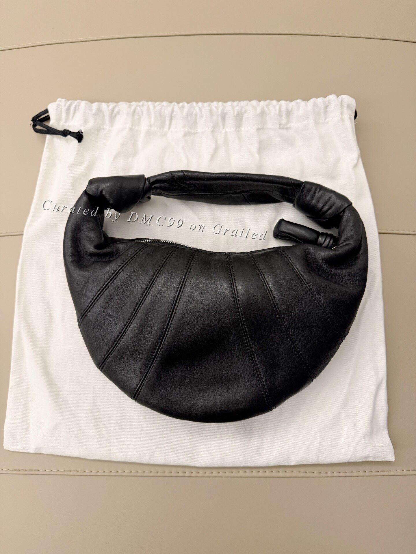 Lemaire Lemaire Black Croissant Hobo Bag Size ONE SIZE - 1 Thumbnail