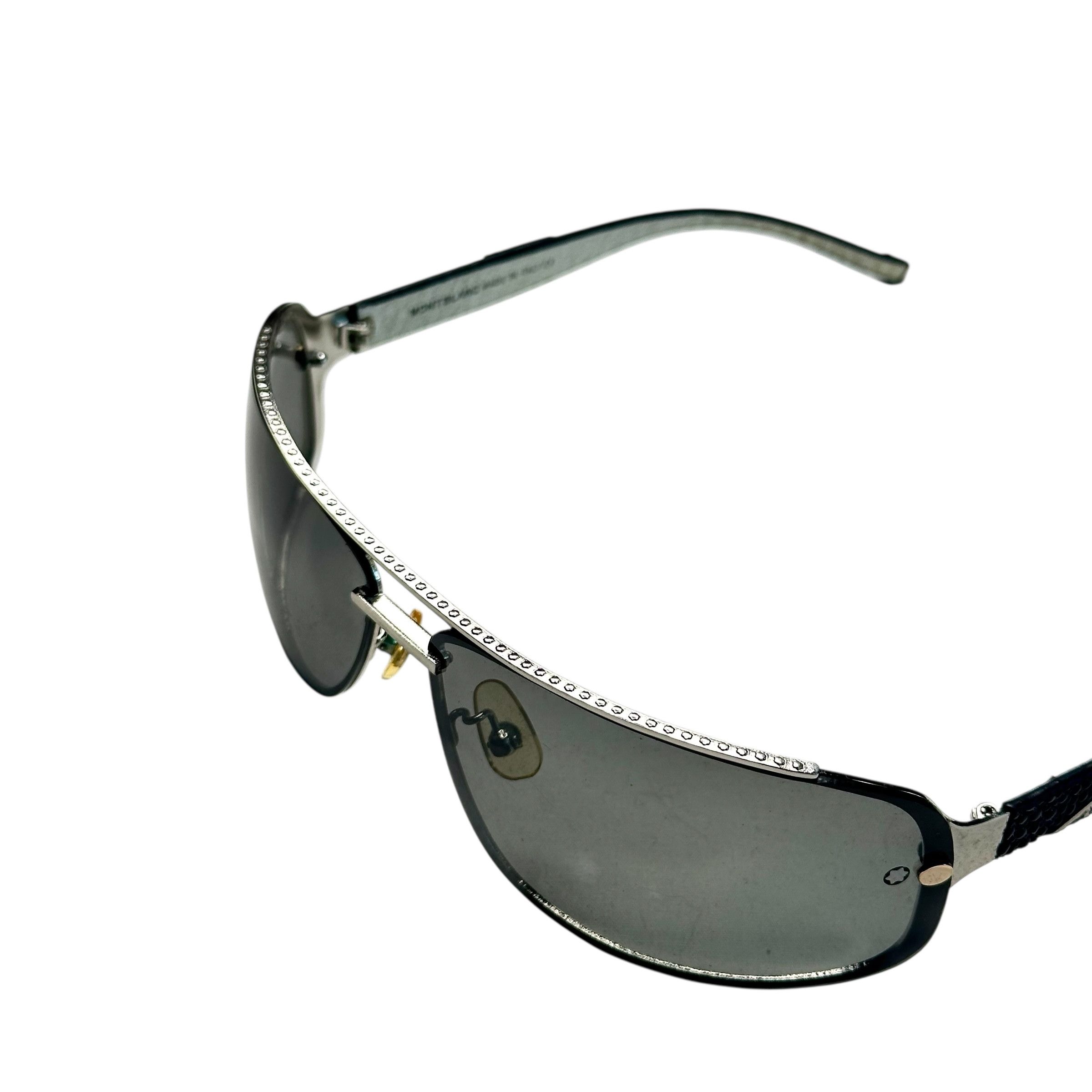 Montblanc Mont Blanc Leather Aviator Sunglasses Size ONE SIZE - 7 Thumbnail