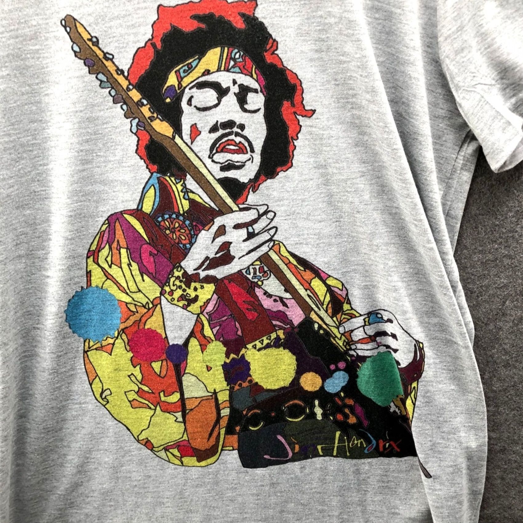 Vintage Jimi Hendrix Graphic Pop Art T Shirt Mens XXL Gray Short Sleeve DanIel Davidson Size US XXL / EU 58 / 5 - 7 Thumbnail