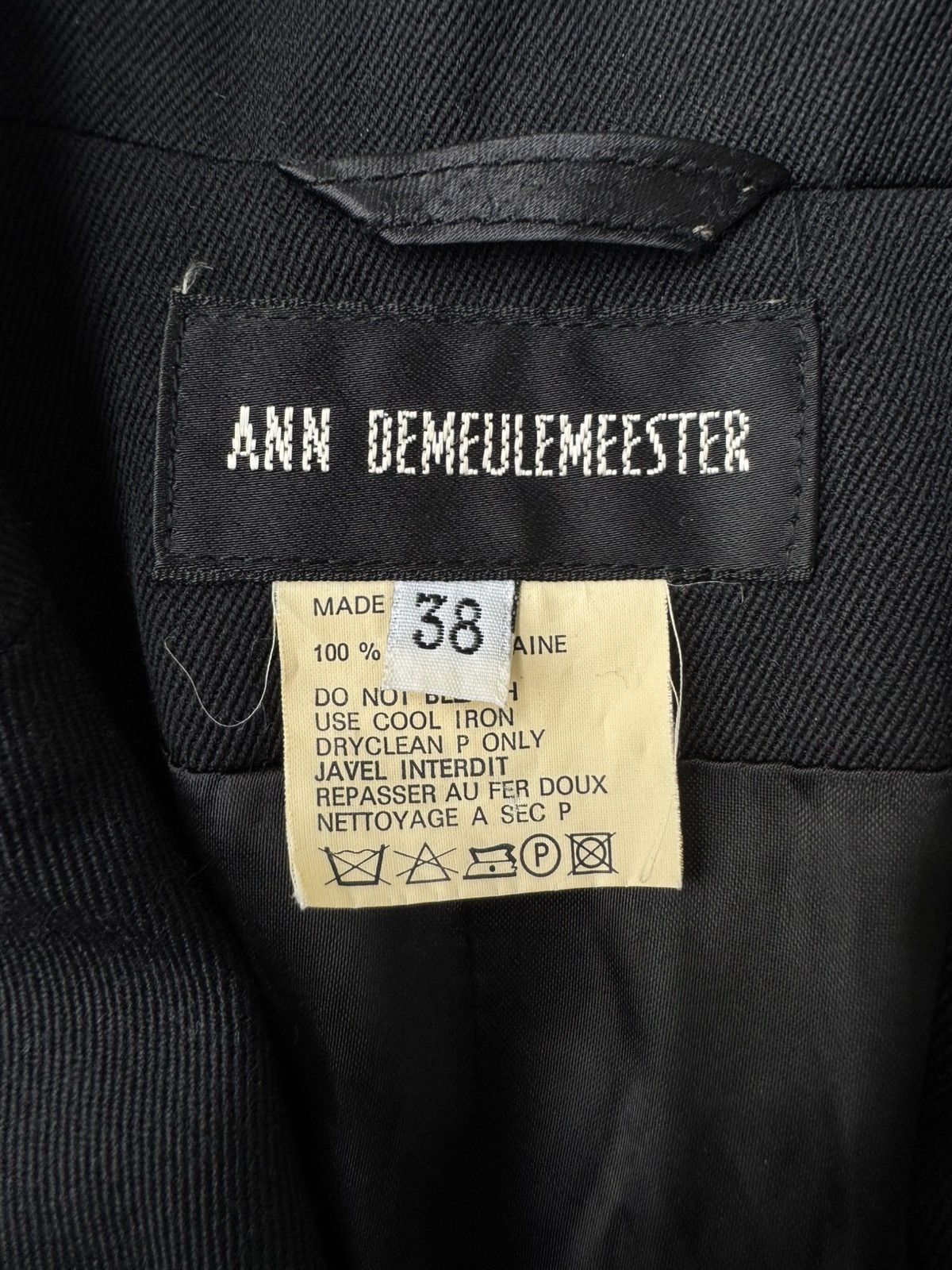 Ann Demeulemeester Ann Demeulemeester AW96 Asymmetrical Peak Lapel Blazer Size XS / US 0-2 / IT 36-38 - 9 Thumbnail