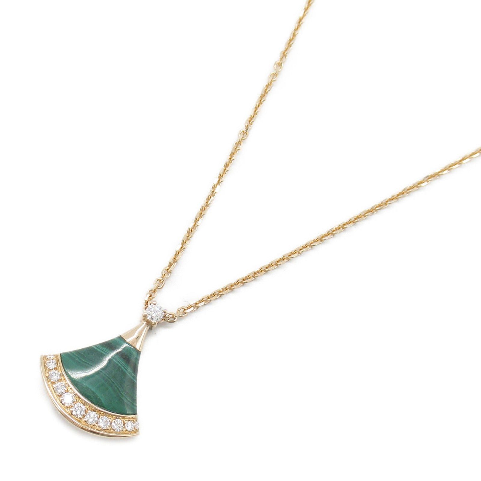 Bvlgari Bvlgari Diva Dream Malachite Diamond Necklace K18Pg (Pink Gold) Green Clear Size ONE SIZE - 1 Thumbnail