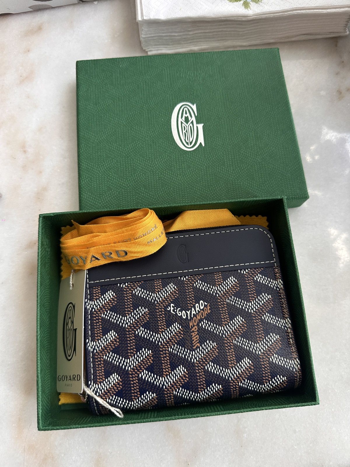 Goyard Goyard Matignon PM Wallet - Navy Size ONE SIZE - 3 Thumbnail