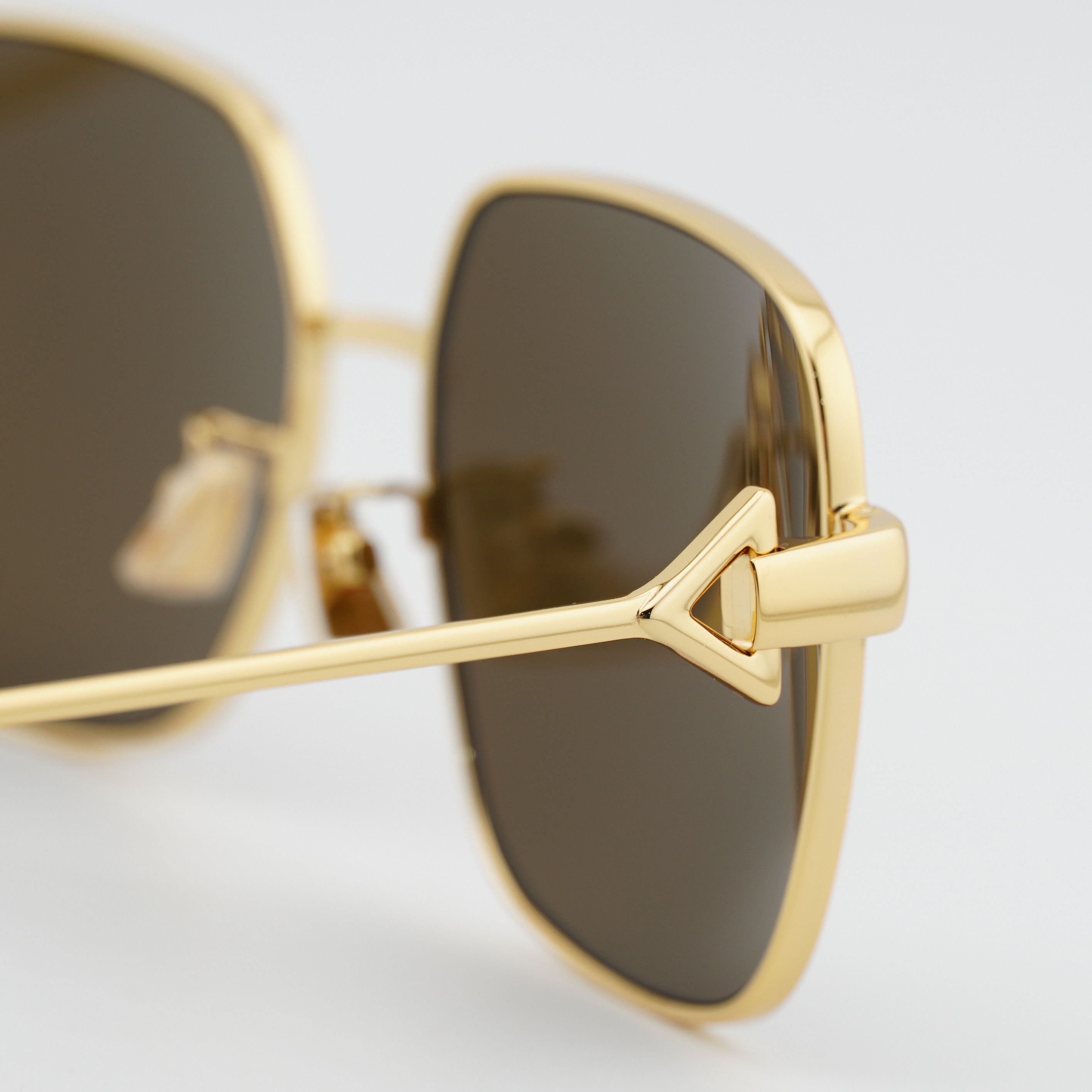 Bottega Veneta Bottega Veneta BV1199S 002 Sunglasses Gold Square Frame Size ONE SIZE - 9 Thumbnail