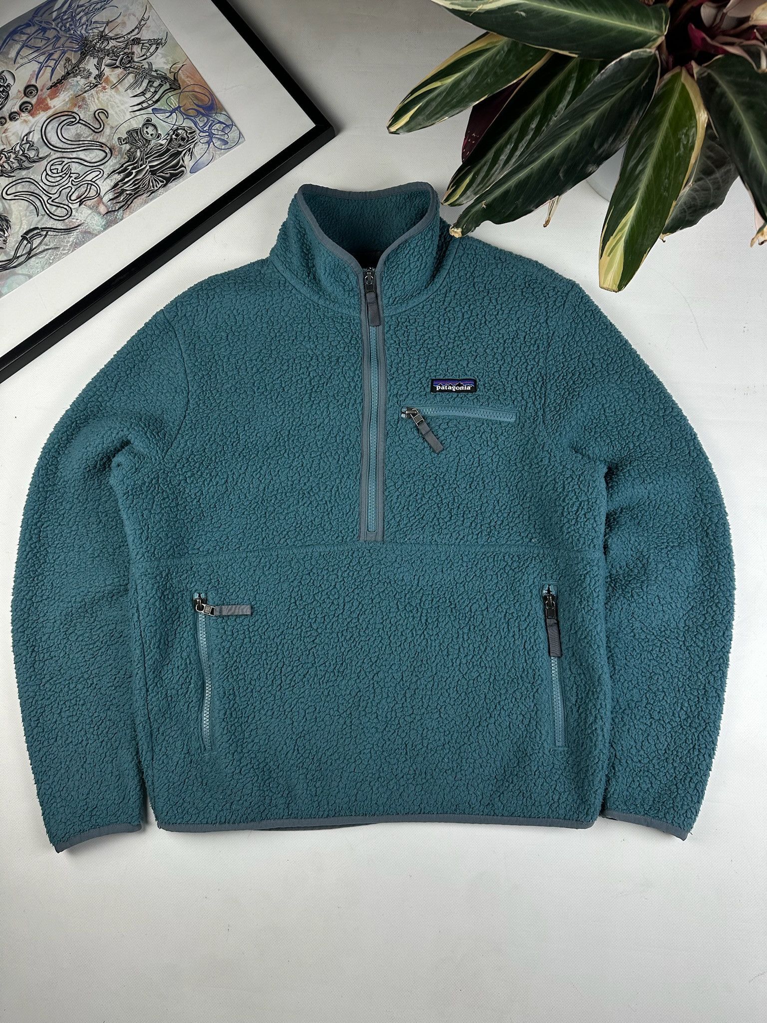 Vintage 90s Patagonia Fleece Full Deep Pile Sherpa Small