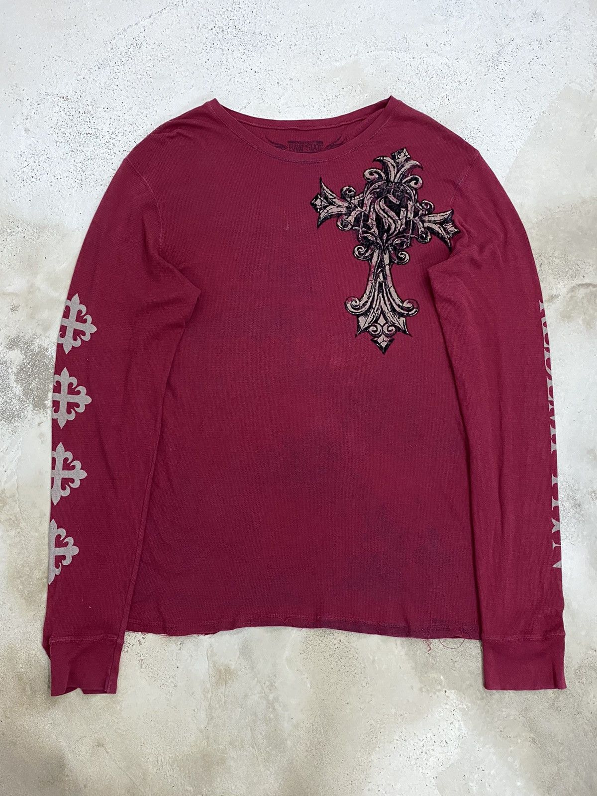 Hysteric Glamour Crazy Y2k Raw State Affliction Cross Long Sleeve Distressed Size US XL / EU 56 / 4 - 2 Thumbnail