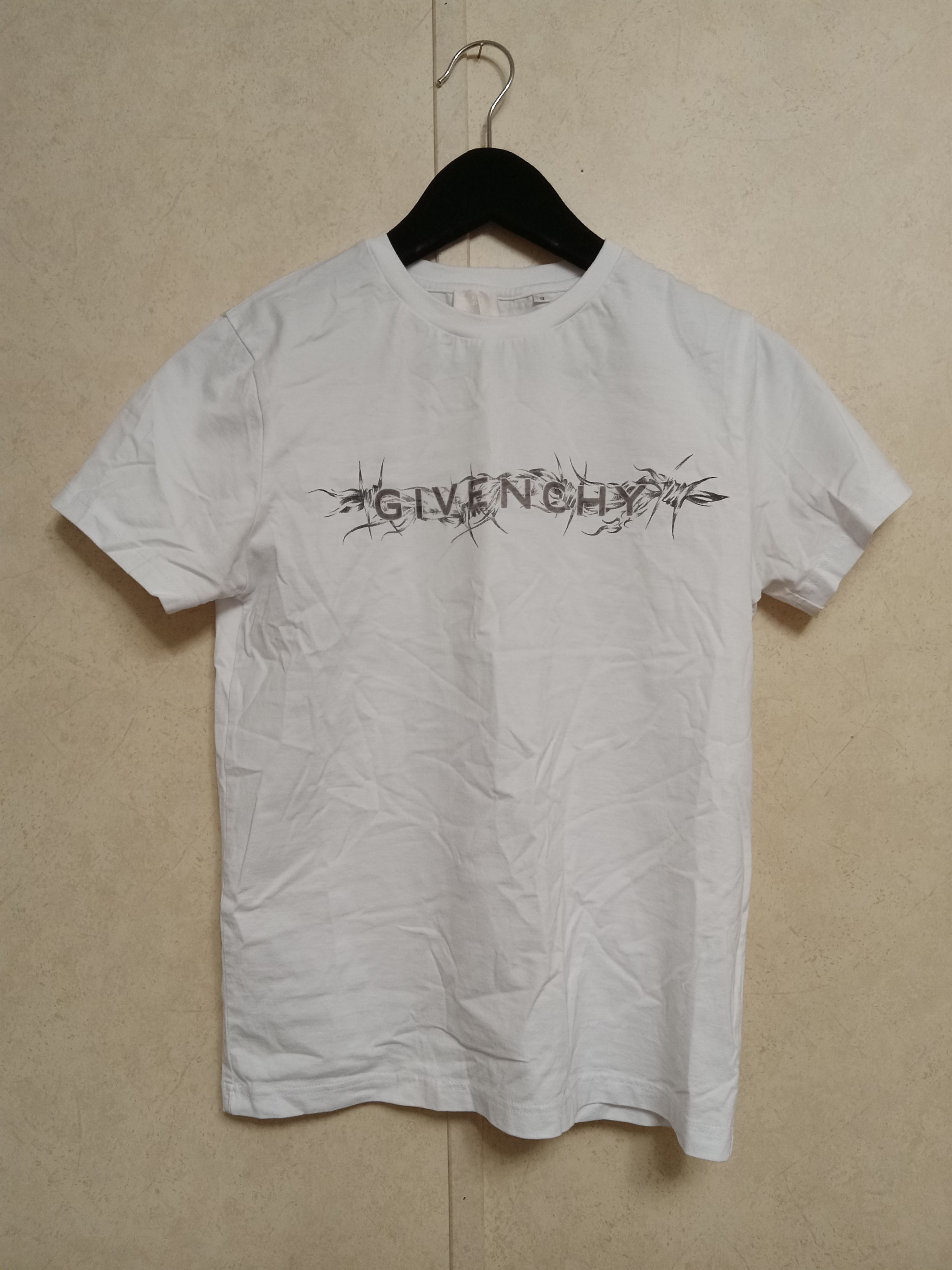 image of Givenchy Barbed Wire T Shirt Size Xs Womens 12 in White, Men's