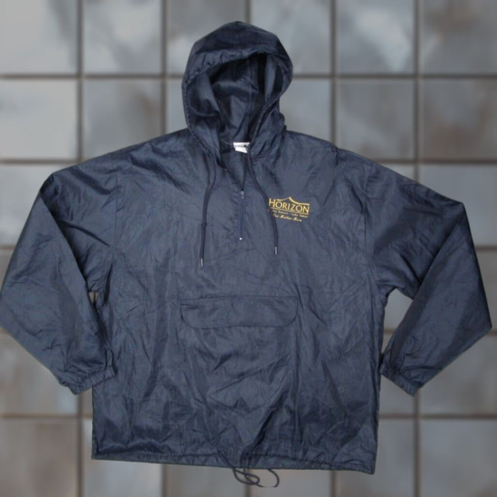 Augusta Mens Hooded Windbreaker Extra Large XL Blue Horizon Casino