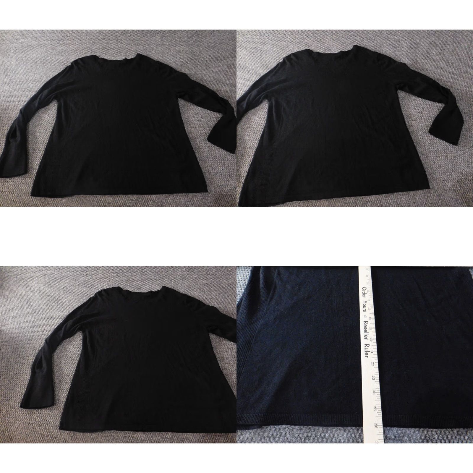 JM Collection JM Collection Womens Sweater XL Black Pullover Round Neck Stretch Rayon Nylon Knit Classic Regular Knitwear Pullover Womens Fashion Options: None Size XL / US 12-14 / IT 48-50 - 8 Thumbnail