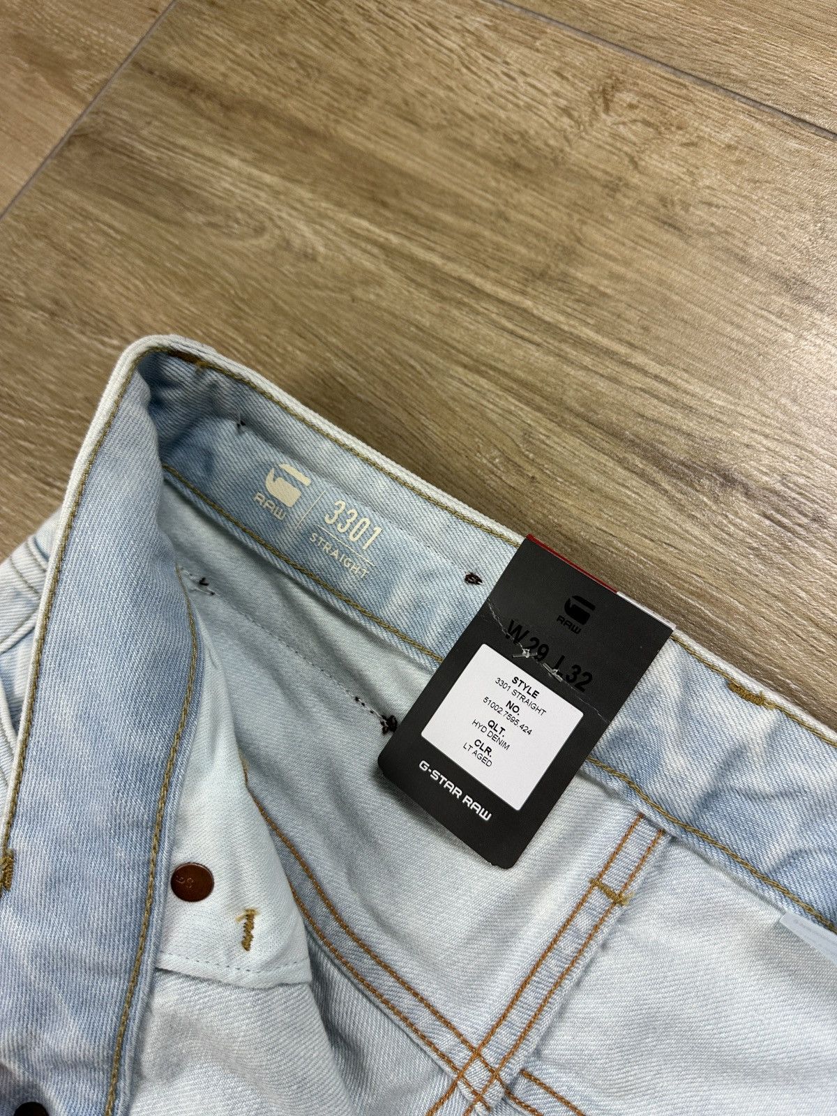 G-Star NEW🏷️ G-Star Raw 3301 Straight Denim Jeans Size US 29 - 6 Thumbnail