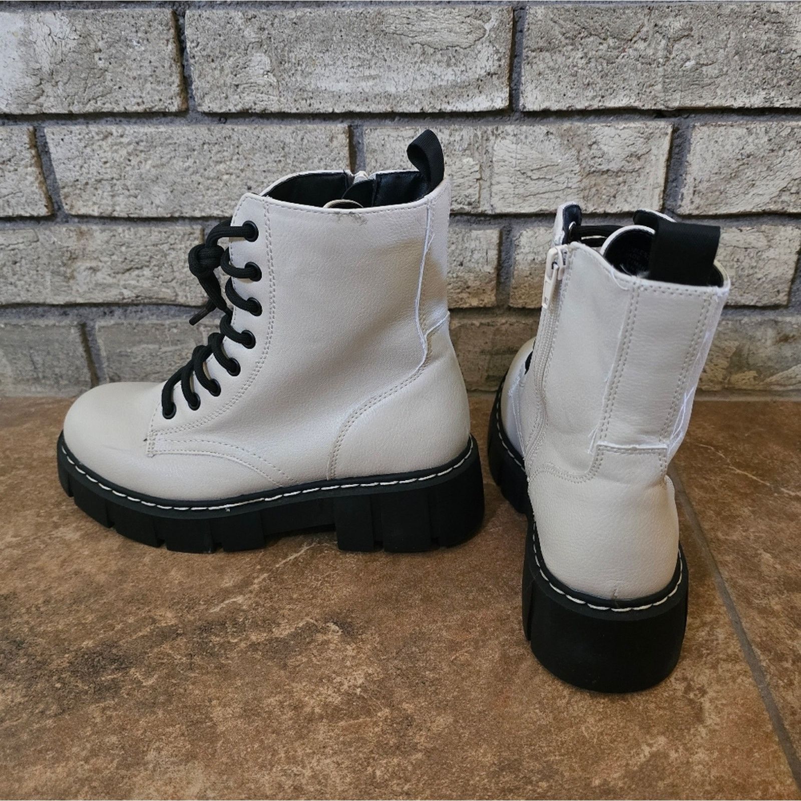 UNIONBAY Beige | UNIONBAY | Lester Laced Up Boots Size US 7 / IT 37 - 3 Thumbnail