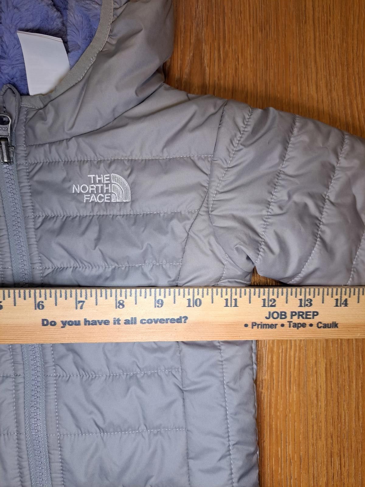 The North Face North Face Puffer Fleece Jacket Baby 6-12M Gray Reversible Size ONE SIZE - 8 Thumbnail