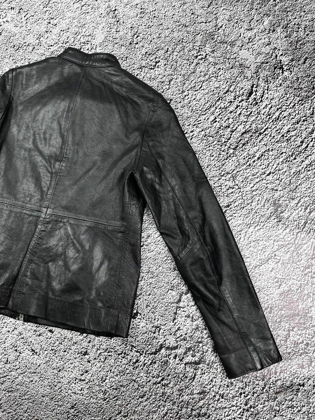 Leather Vintage Y2K leather jacket avantgarde biker style size 10 Size M / US 6-8 / IT 42-44 - 10 Thumbnail
