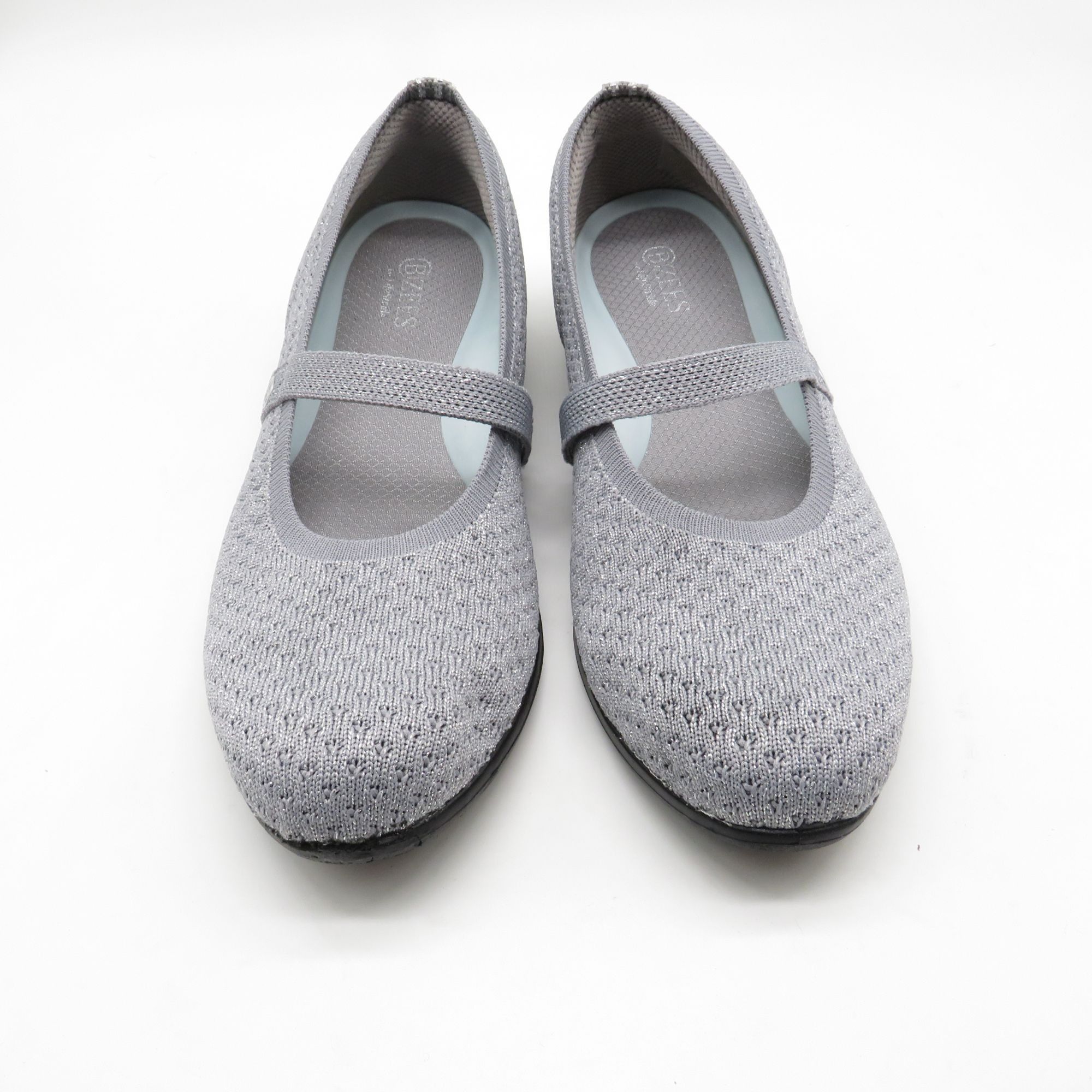 Other Lifestride Women's Grey Knit Mary Jane Flats By Bzees Size 8 Size US 8 / IT 38 - 3 Thumbnail