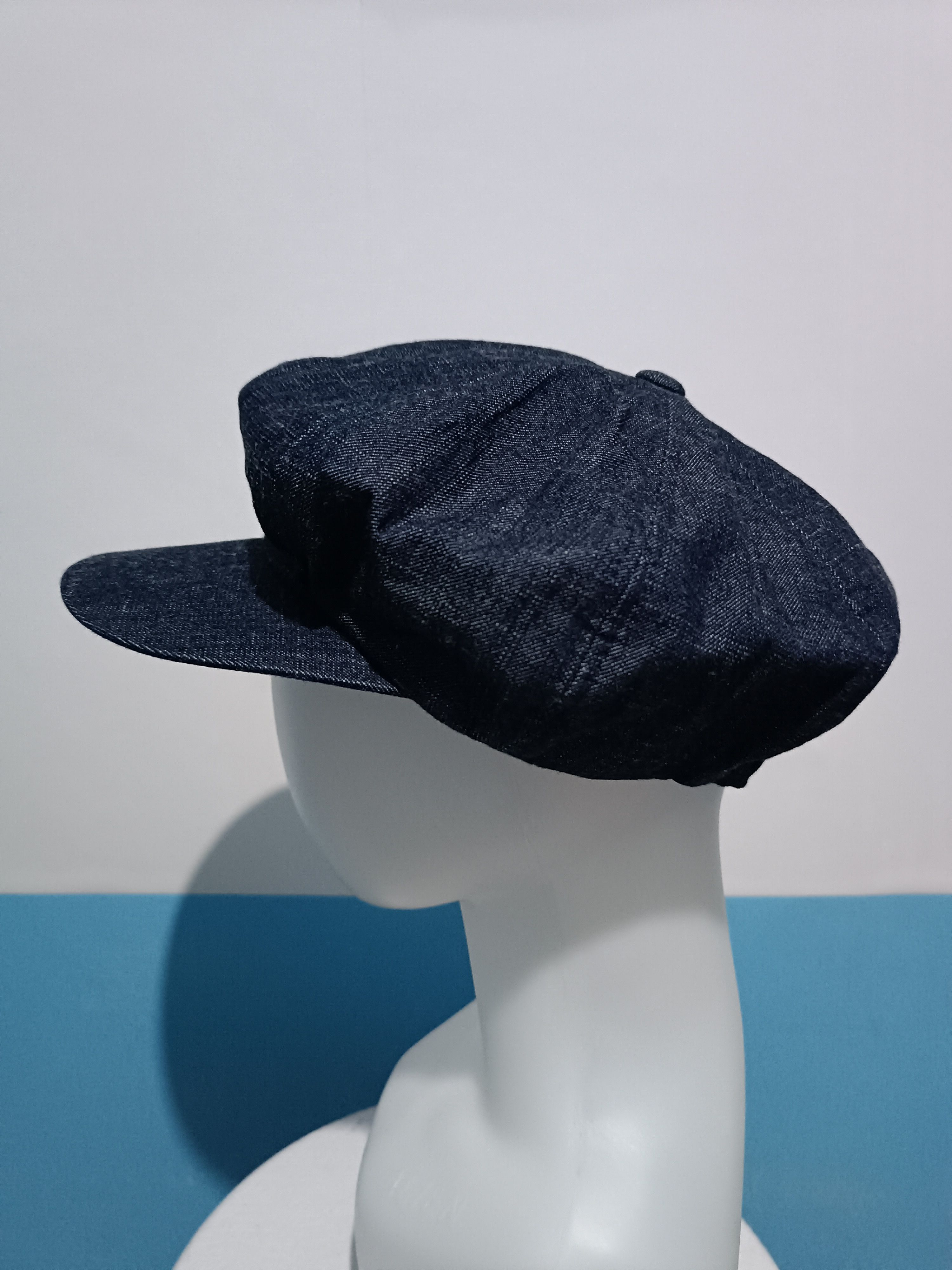 Japanese Brand Japanese Deep Blue Denim Baker Boy Hat Size ONE SIZE - 2 Thumbnail