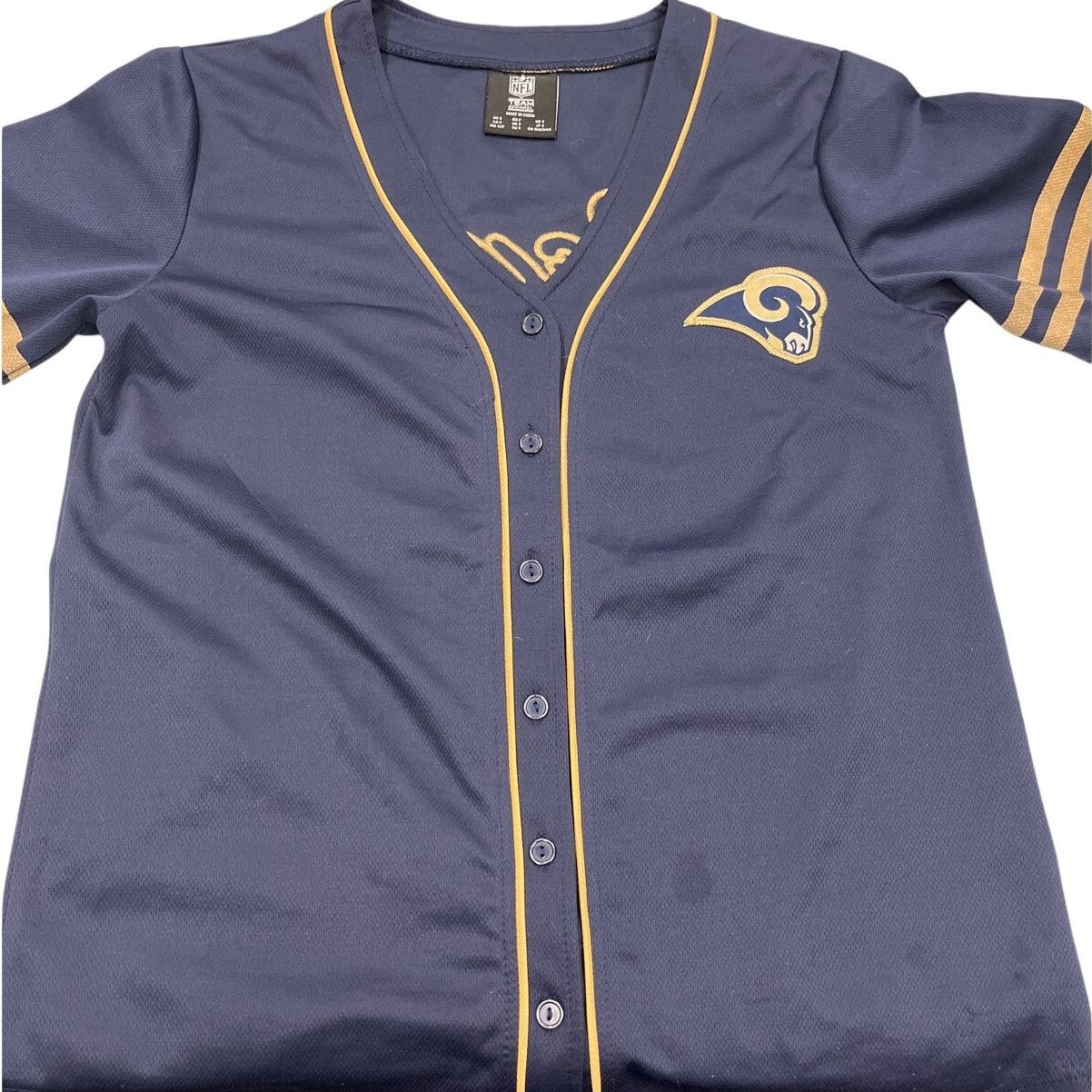 NFL LA Rams Authentic NFL Jersey Blue Gold Small Stitched Logo Size US S / EU 44-46 / 1 - 1 Thumbnail