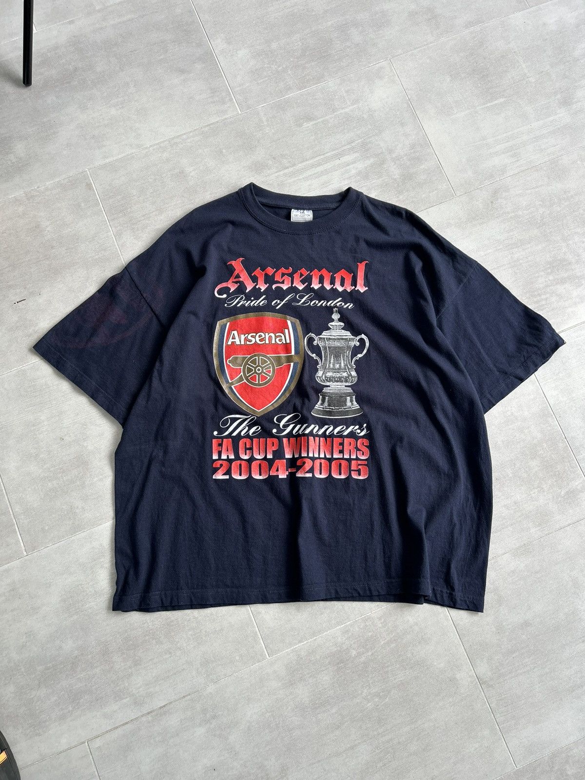 Vintage Vintage Arsenal Double Winners Champions Football T-Shirt Size US XXL / EU 58 / 5 - 3 Thumbnail