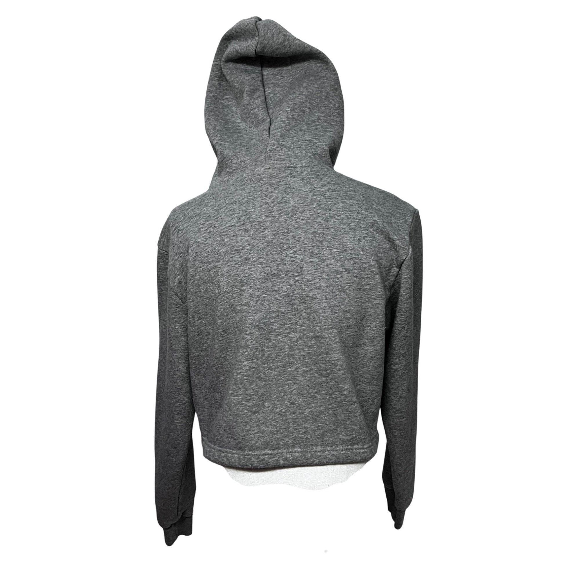 Adidas Adidas Womens Gray Shrug Cropped Hooded Sweatshirt Hoodie Sm Size S / US 4 / IT 40 - 5 Thumbnail