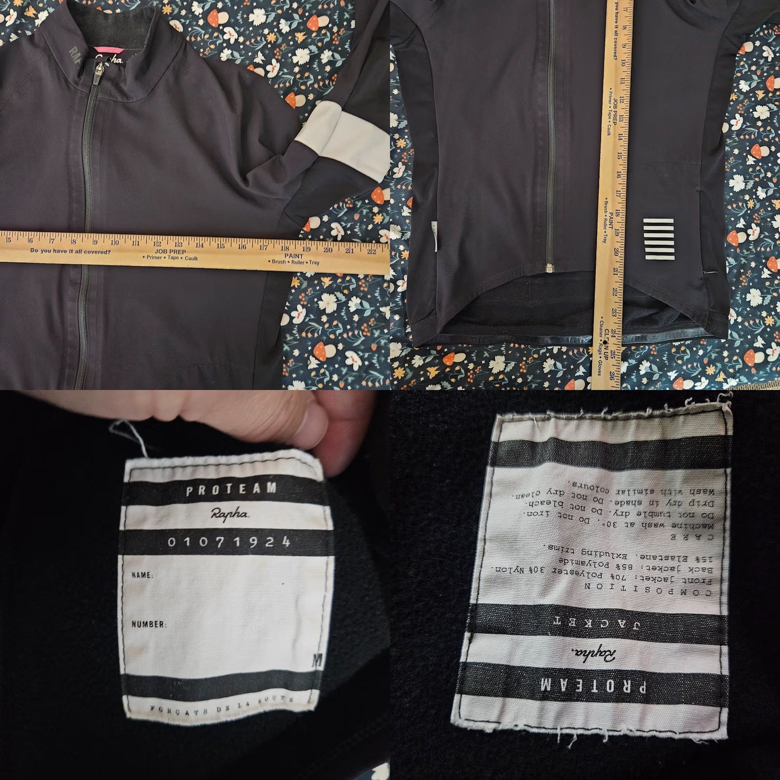 Rapha Rapha Proteam Unisex Adult Full Zip Black Cycling Jacket M Size M / US 6-8 / IT 42-44 - 9 Thumbnail