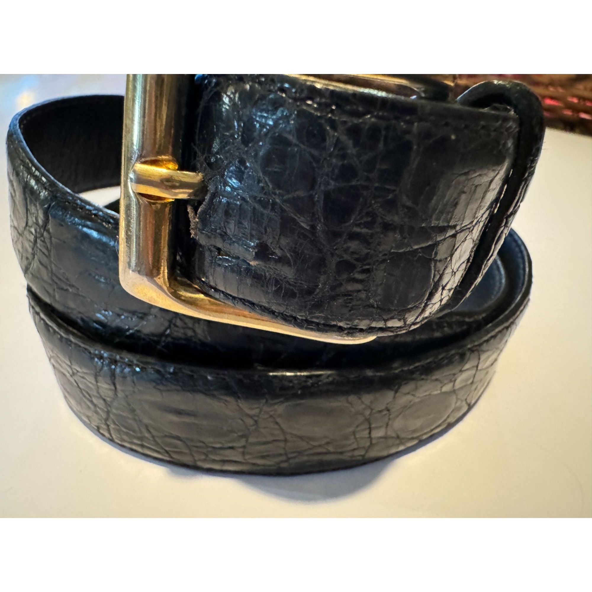 Neiman Marcus Italy Neiman Marcus Genuine Caiman Crocodile Beautiful Black Size ONE SIZE - 1 Thumbnail