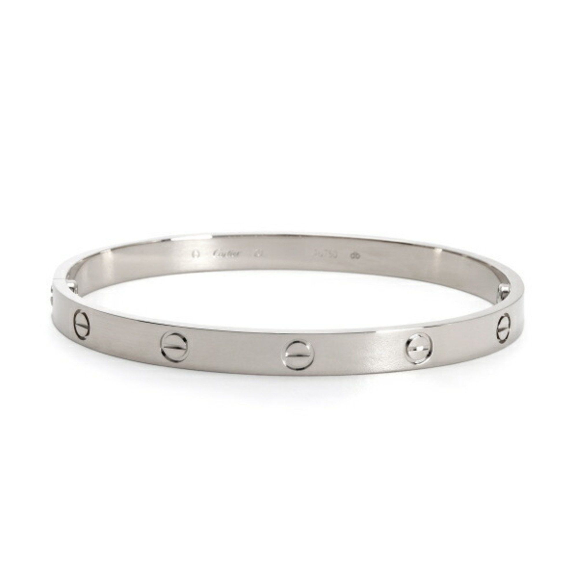 image of Cartier Love K18Wg White Gold Bracelet, Women's