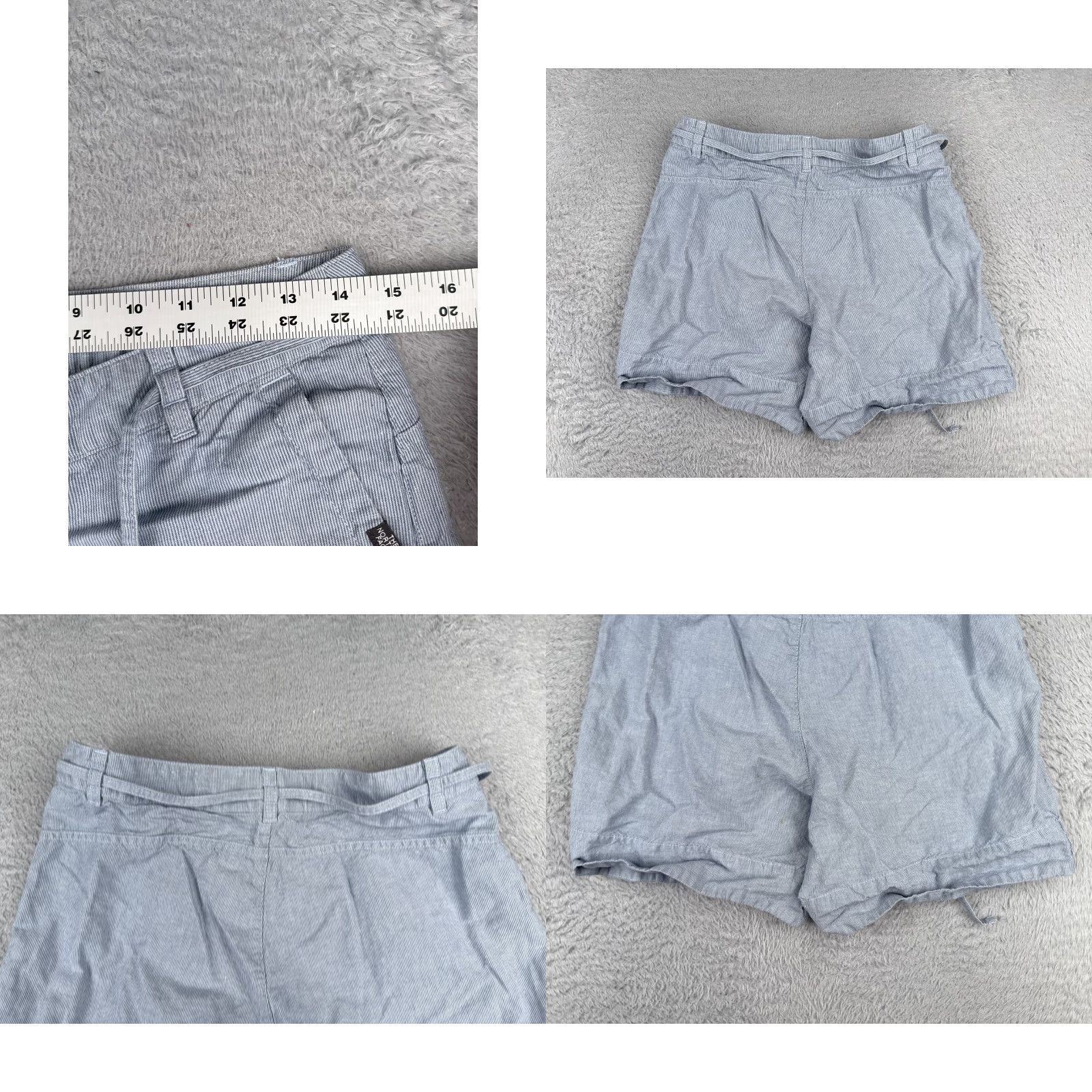 The North Face The North Face Shorts Women 8 Blue White Stripe Drawstring Linen Cotton Blend 6" Casual Activewear Travel Regular Womens Size 30" / US 8 / IT 44 - 9 Thumbnail