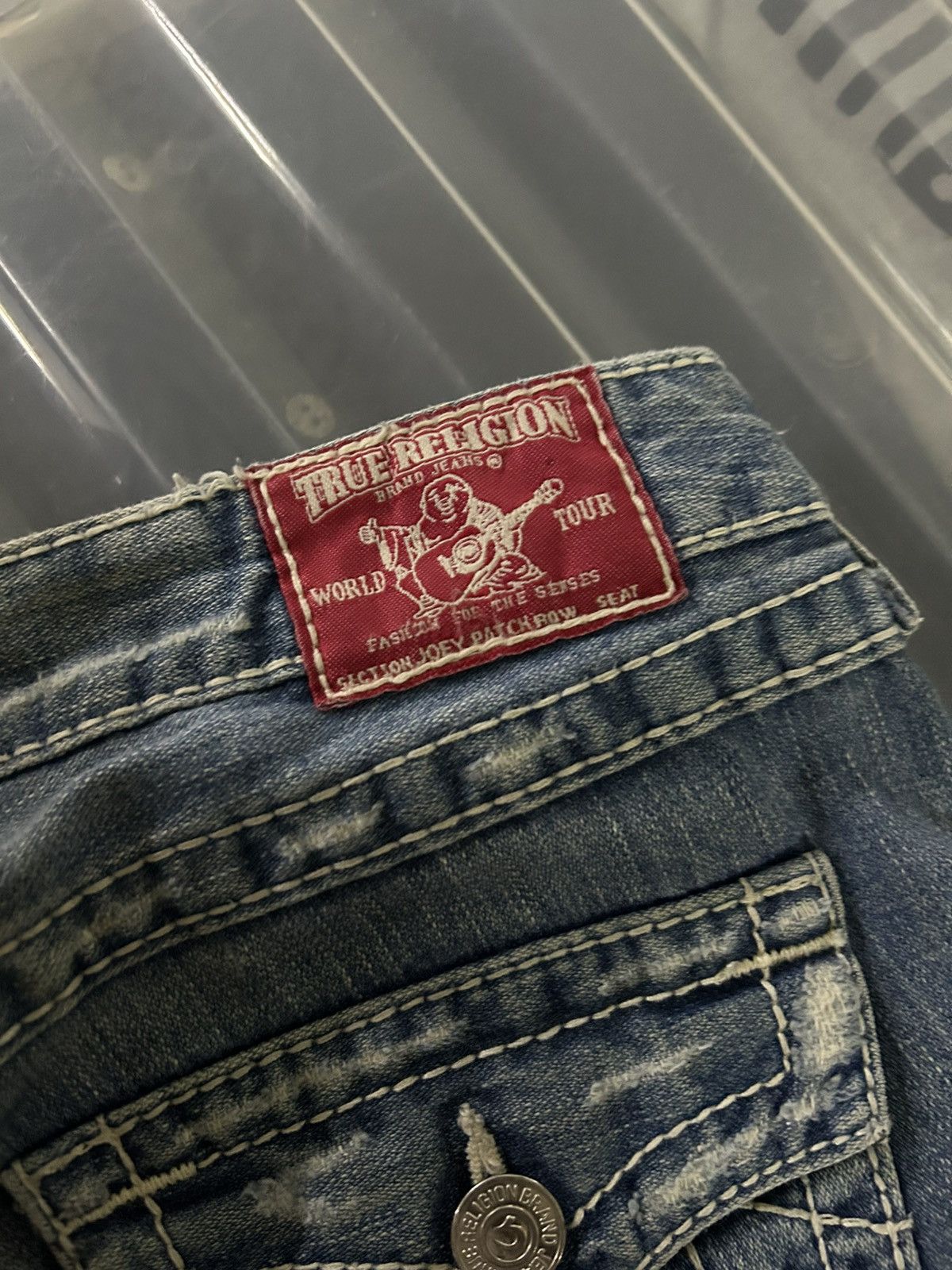 If Six Was Nine True Religion Flared Patchwork Jeans Size US 28 / EU 44 - 25 Thumbnail