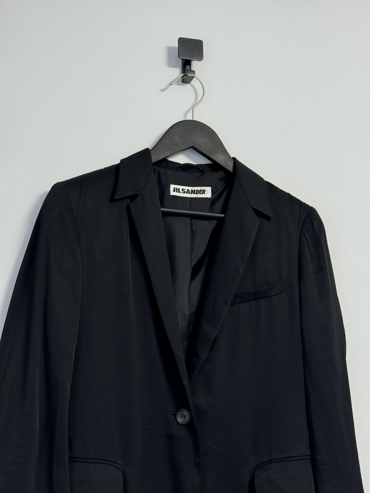 Jil Sander JIL SANDER Black Silk Lined Coat Jacket Made in Italy Blazer Size XS / US 0-2 / IT 36-38 - 2 Thumbnail