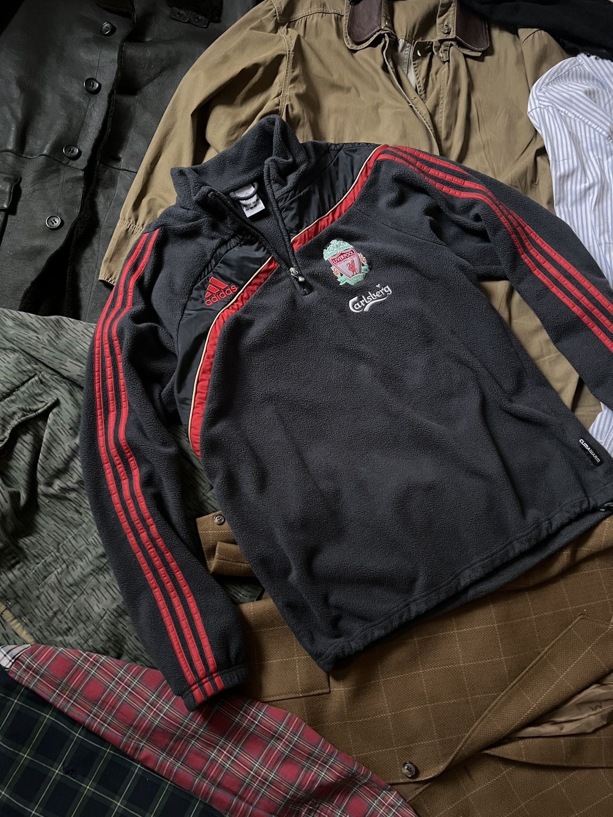 Adidas Adidas Liverpool 2009 Vintage Fleece Training Hoodie Jersey Size US L / EU 52-54 / 3 - 2 Thumbnail