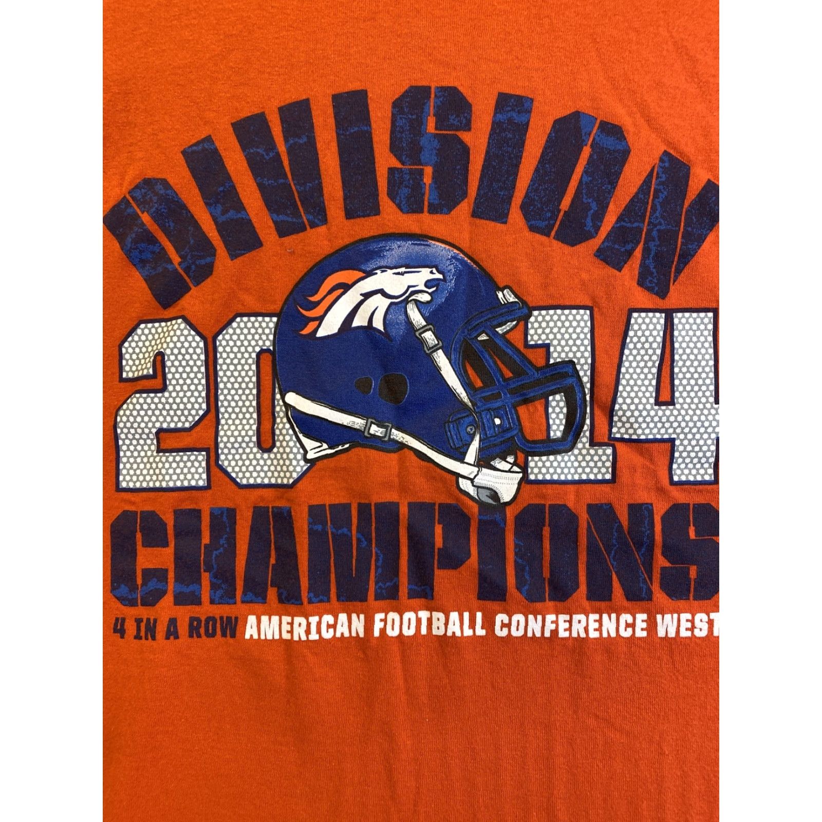 NFL Denver Broncos Shirt Mens L Orange 2014 Division Champs NFL Football - NFL Brand Mens T-Shirt, Orange, Crew Neck, Short Sleeve Size US L / EU 52-54 / 3 - 2 Thumbnail