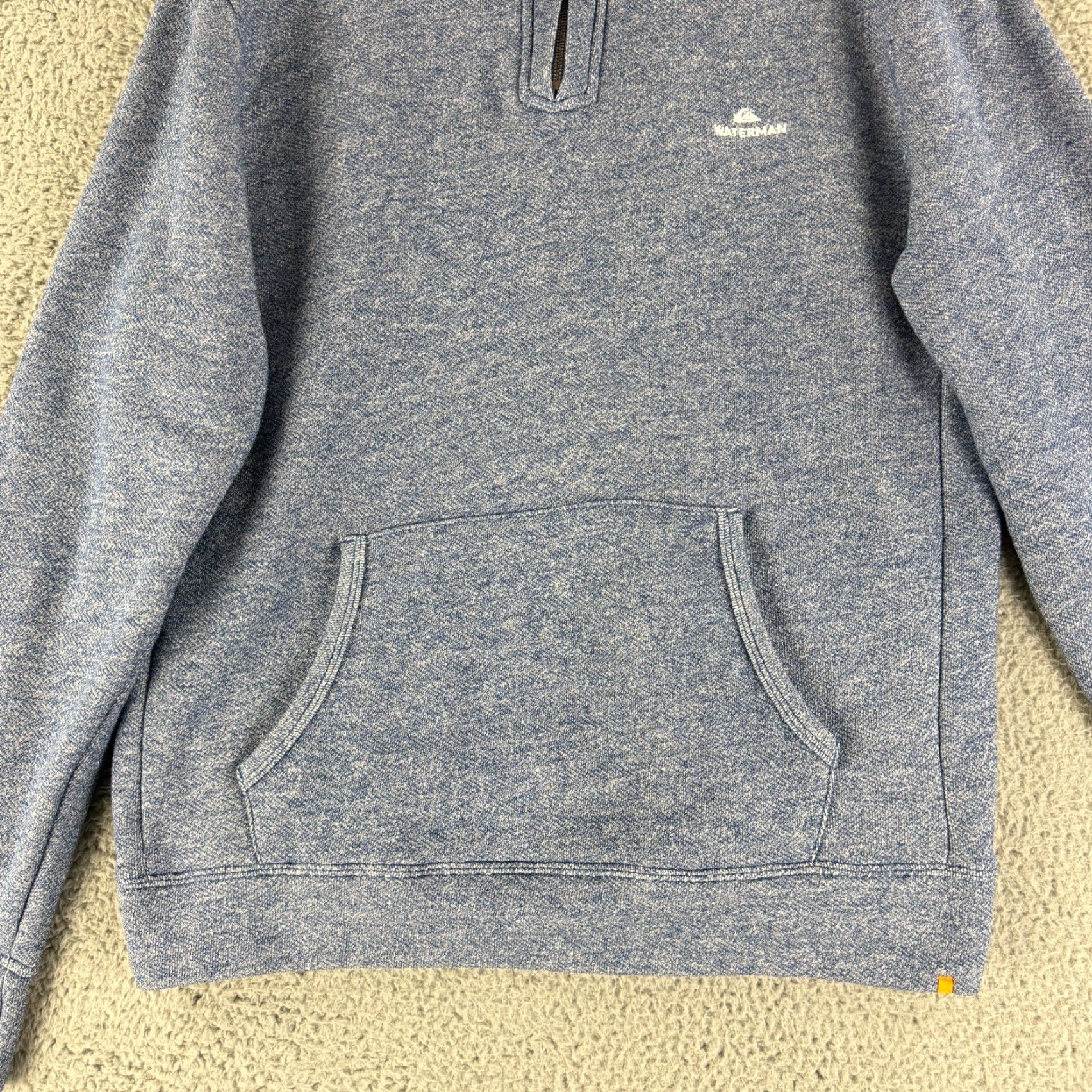 Quiksilver Quiksilver Waterman Sweater Mens XXL Blue Heathered 1/4 Zip Long Sleeve Regular Knit Pullover 90s Beach Outdoor Adults Men Shirt Size US XXL / EU 58 / 5 - 5 Thumbnail