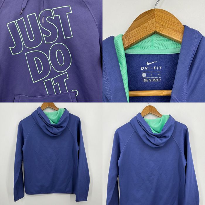 Nike Nike Hoodie Women s S Purple Just Do It Logo Pullover Dri Fit