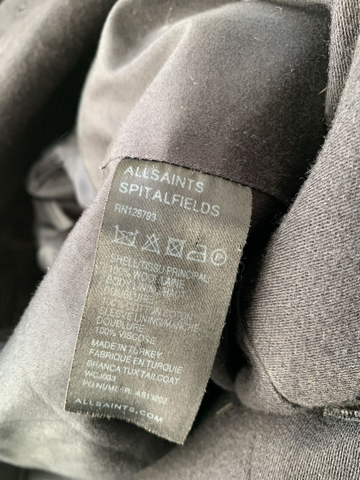 Allsaints Womens all saints Spitalfields long coat black Size M / US 6-8 / IT 42-44 - 12 Thumbnail