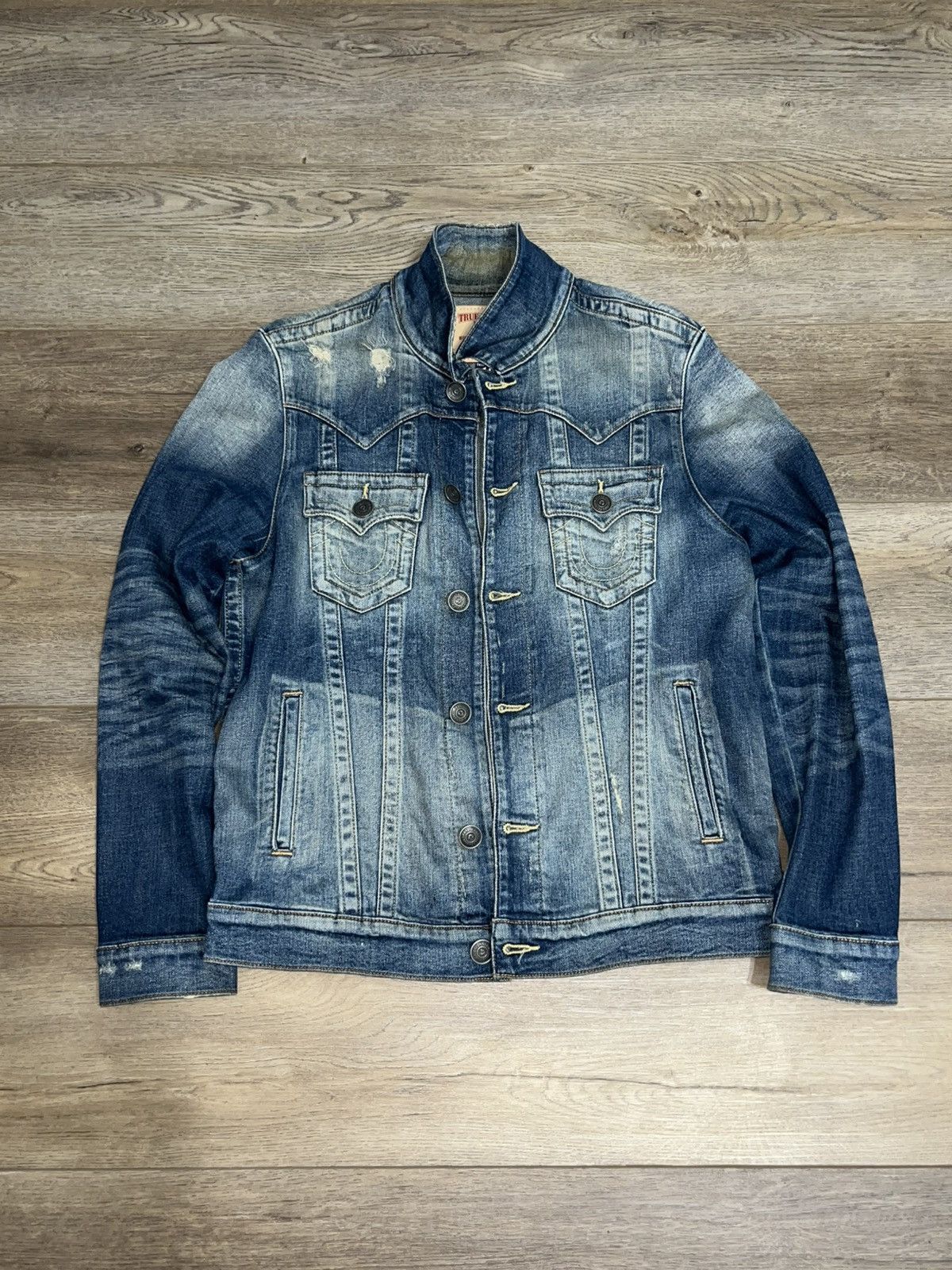 True Religion True Religion Distressed Denim Jacket Size US M / EU 48-50 / 2 - 5 Thumbnail