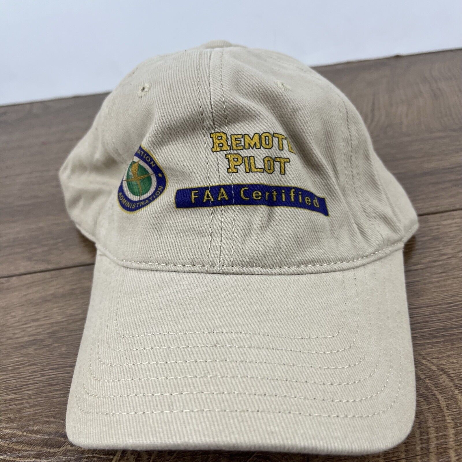 Other Remote Pilot Hat FAA Certified Hat Brown Cap Adjustable Brow Size ONE SIZE - 5 Thumbnail
