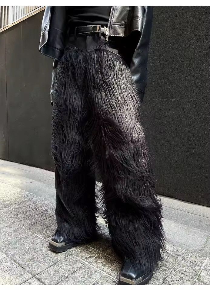 Other Designer Loose Streetwear Furry Pants Size US 32 / EU 48 - 3 Thumbnail