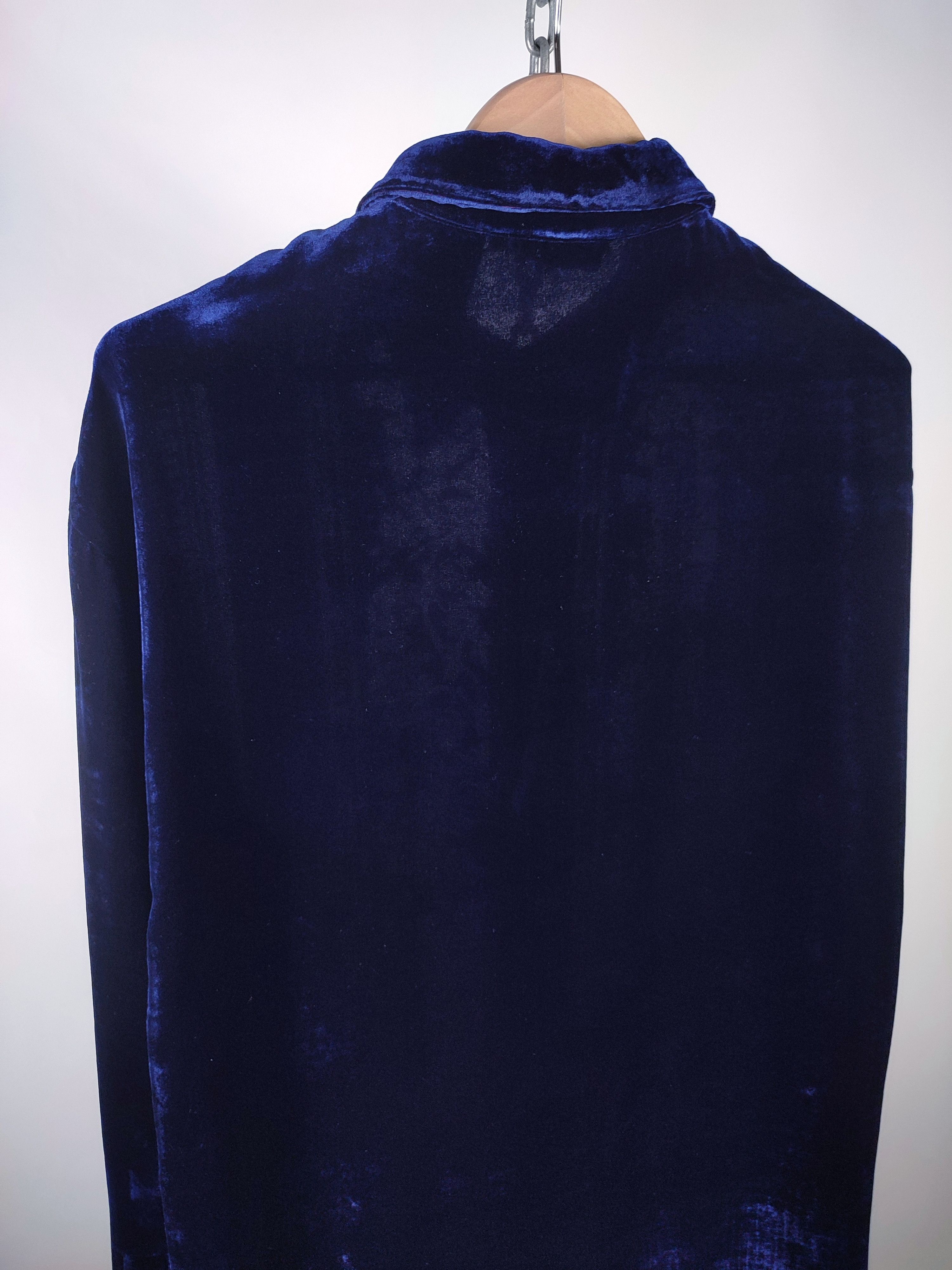 Versace Versace V2 Velour Silk Mesh Barocco Vintage Shirt Size US XL / EU 56 / 4 - 11 Thumbnail
