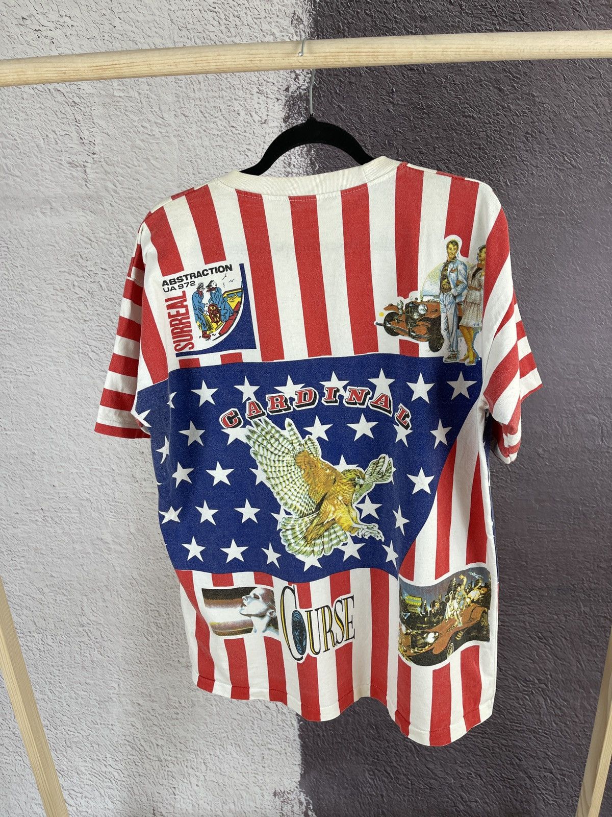 Vintage Vintage 90s Cardinal Course Allover print Surreal tee Size US XL / EU 56 / 4 - 12 Thumbnail