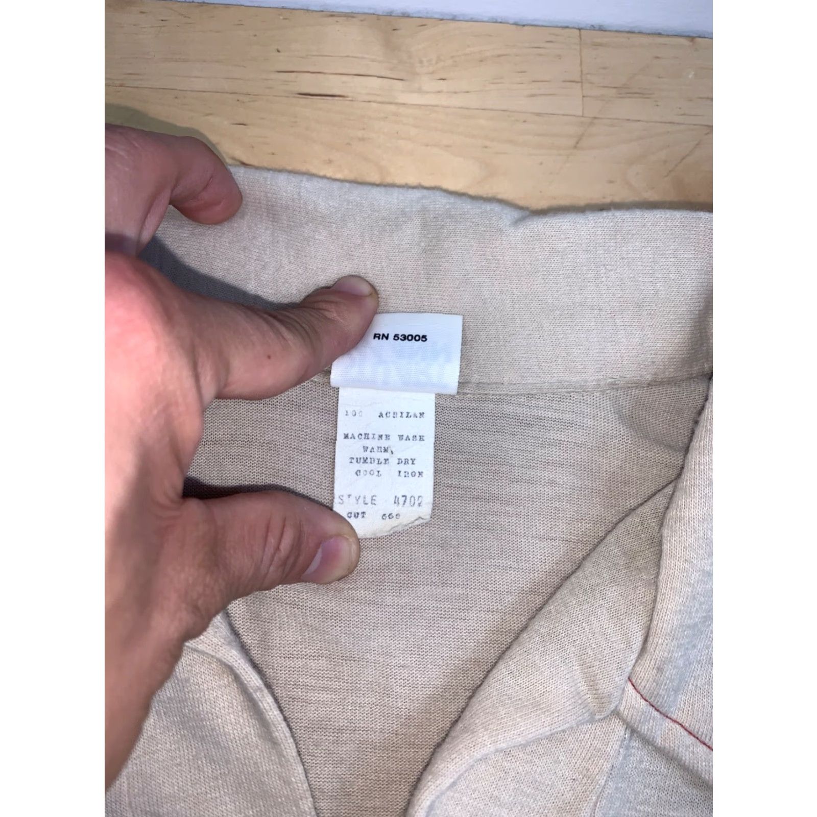 Vintage VINTAGE Stuart Mann Polo Shirt Mens L Beige Short Sleeve Collared Pullover 12260 Size US L / EU 52-54 / 3 - 3 Thumbnail