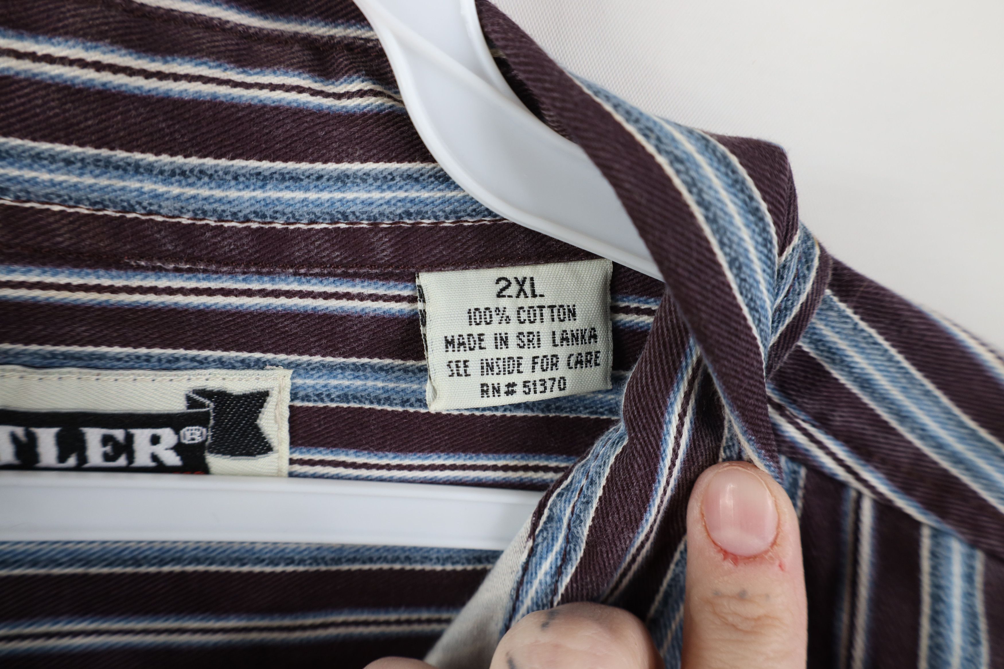 Vintage Deadstock Vintage 90s Streetwear Striped Button Down Shirt Size US XXL / EU 58 / 5 - 11 Thumbnail