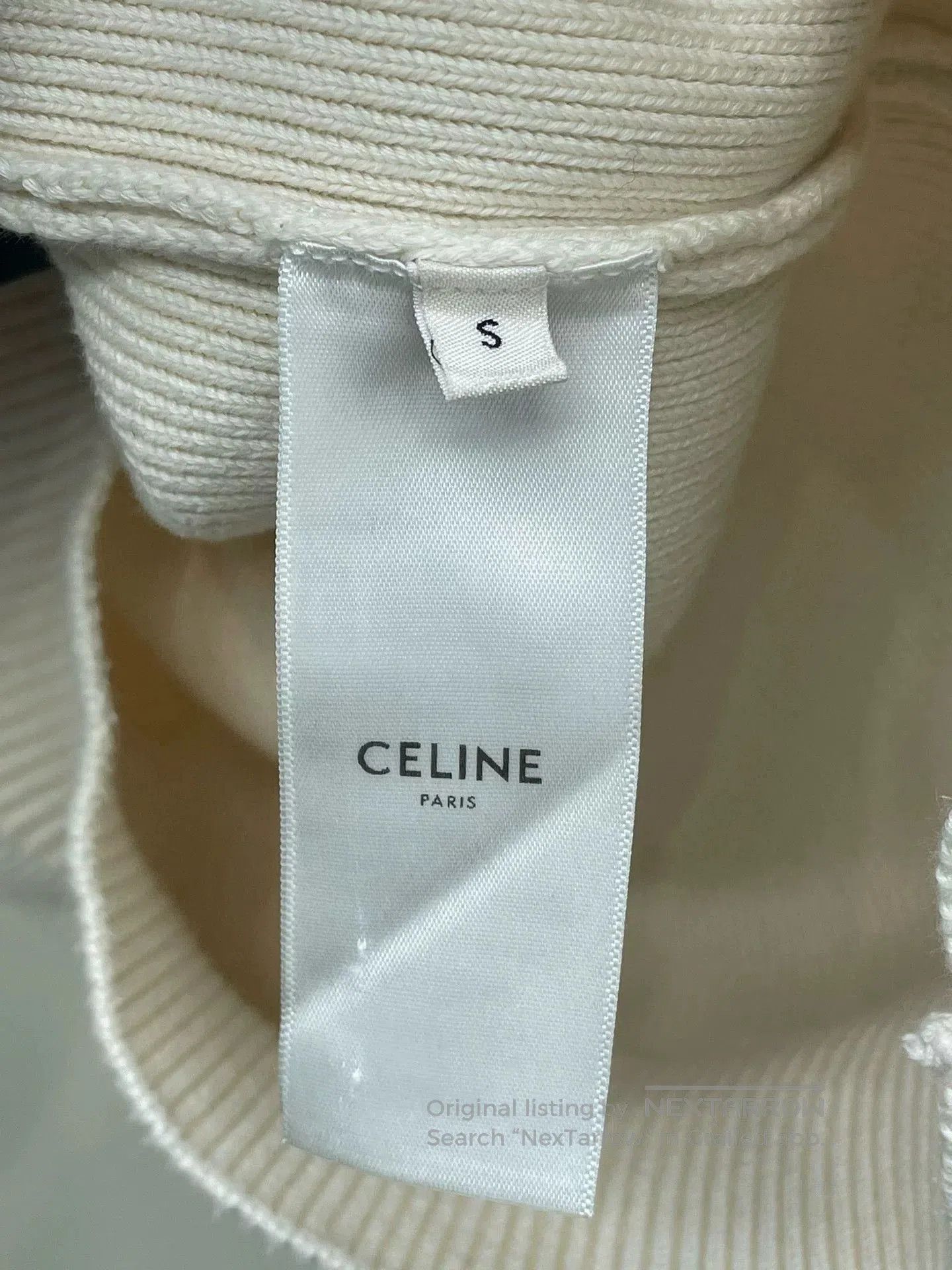 Celine Celine Beige Letter Knitted Sweater. Size S / US 4 / IT 40 - 6 Thumbnail