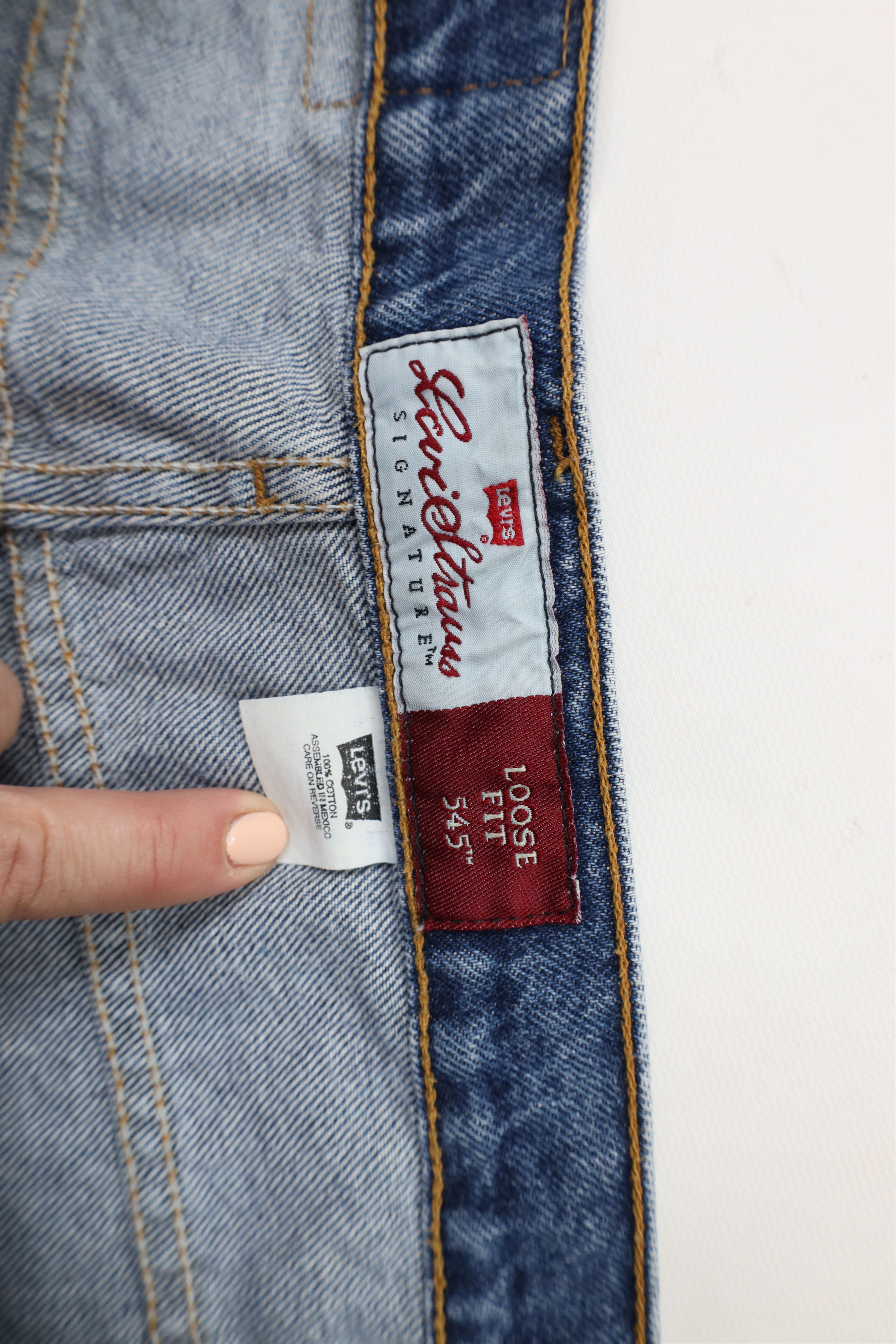 Levi's × Vintage Vintage 90s Levis 545 Loose Fit Tapered Leg Denim Jeans Blue Size US 38 / EU 54 - 8 Thumbnail