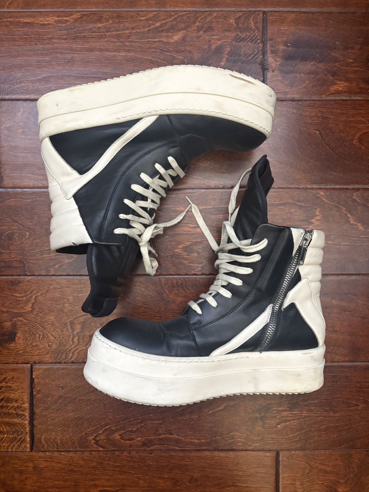 Rick Owens Rick Owens Double/Mega Bumper Milk Geobaskets Size US 10.5 / EU 43-44 - 8 Thumbnail