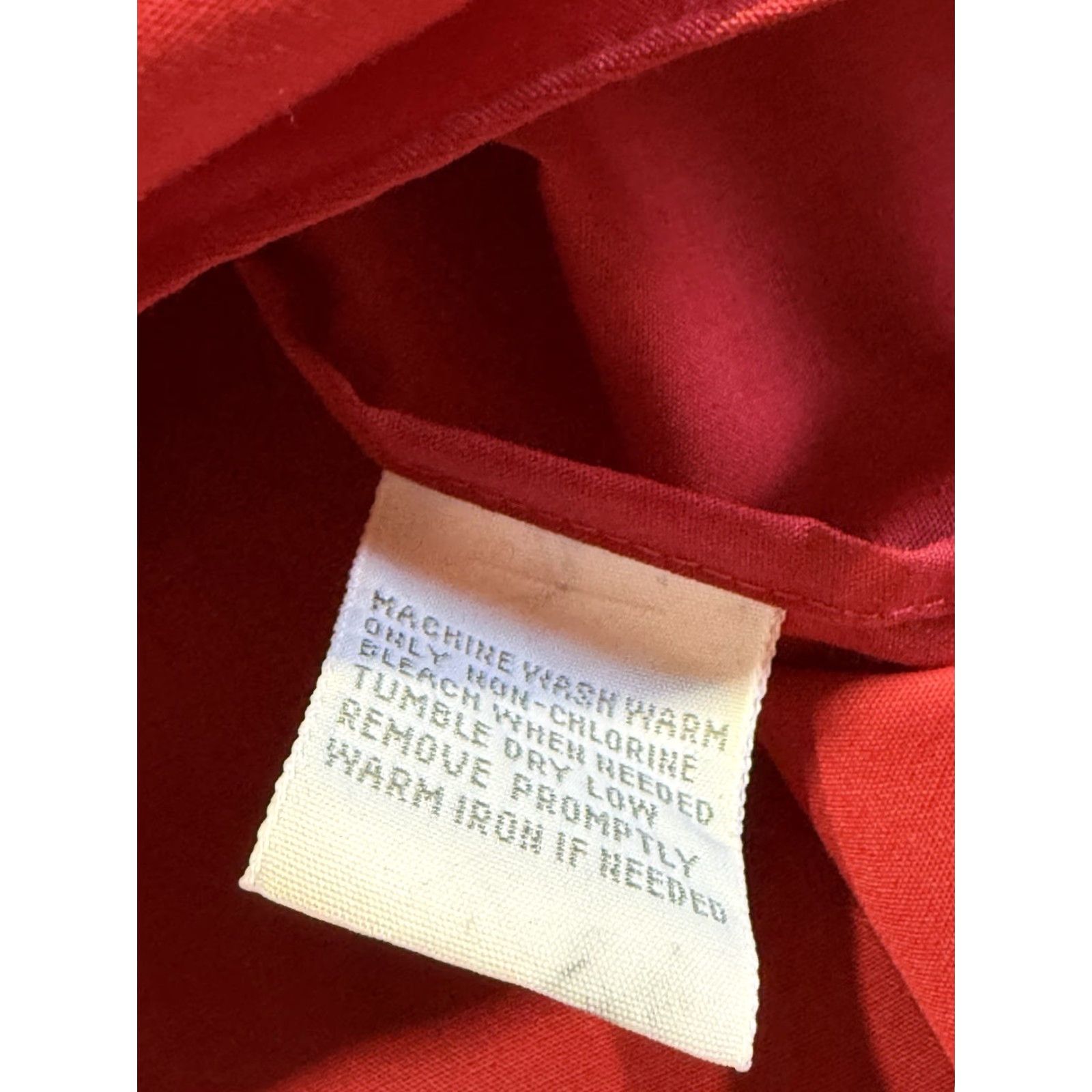 Vintage Foxcroft Shirt Women's Size 12 Red Long Sleeve Button-Up Cotton Blend Casual Dressy? Size XL / US 12-14 / IT 48-50 - 5 Thumbnail