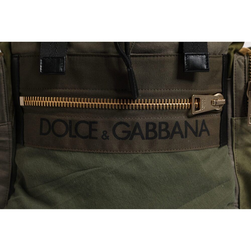 Dolce & Gabbana Dolce & Gabbana Military Green Patchwork Travel Backpack Bag Size ONE SIZE - 7 Thumbnail