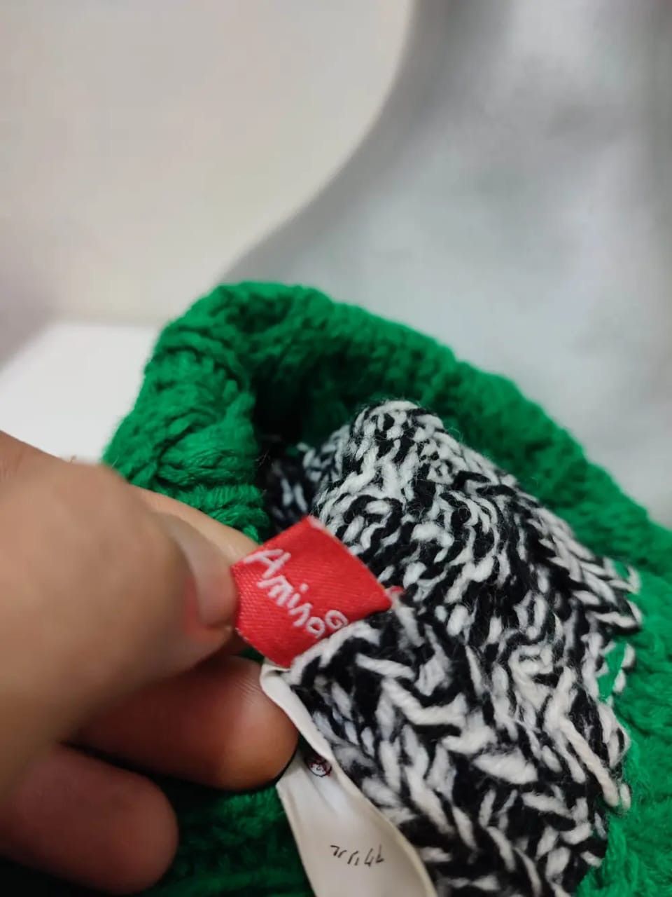 Japanese Brand Amina Nice Design 3 Tone Colour Beanie Hats Size ONE SIZE - 7 Thumbnail