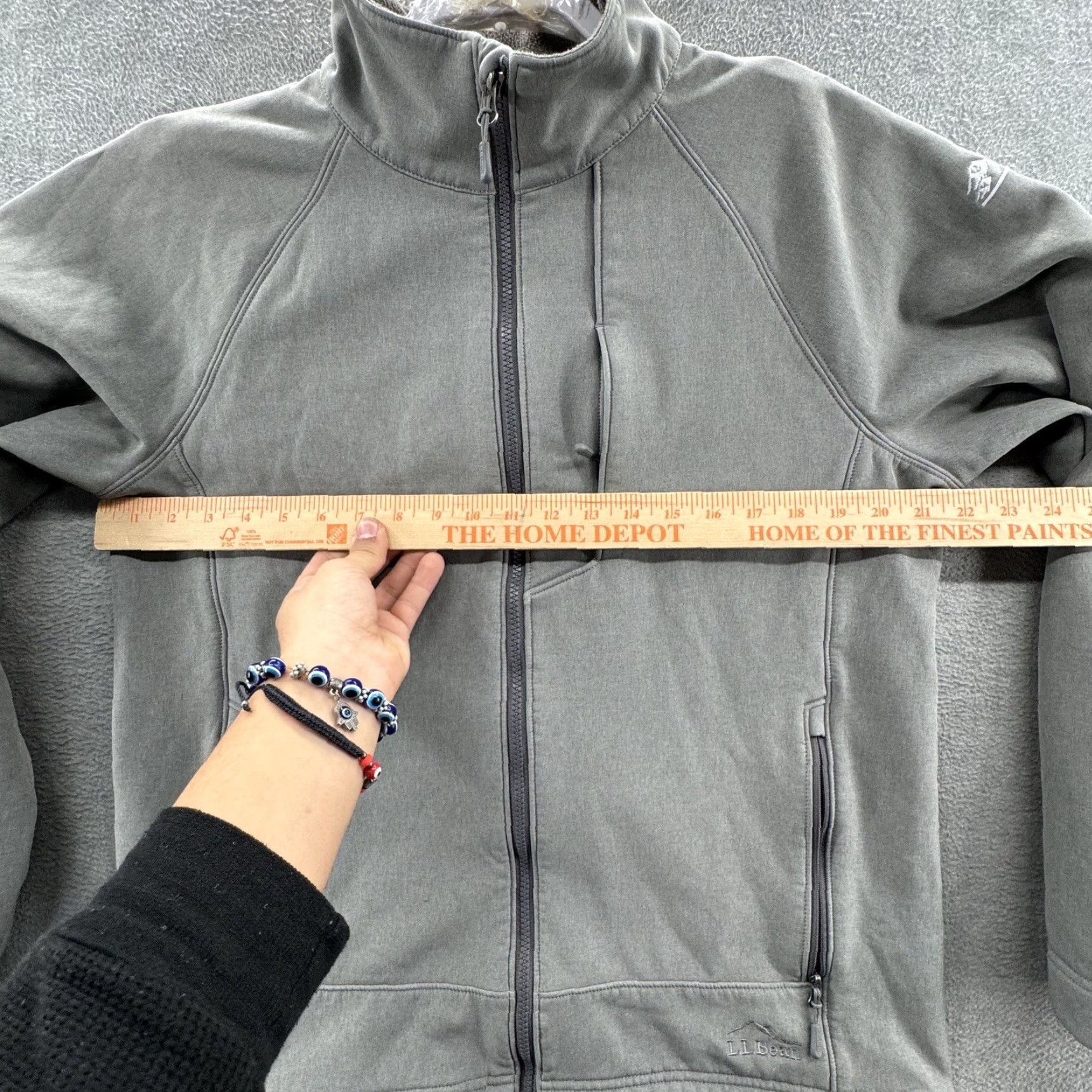 Vintage L.L. Bean Jacket M Gray Full Zip Softshell Polyester Men Size US M / EU 48-50 / 2 - 5 Thumbnail