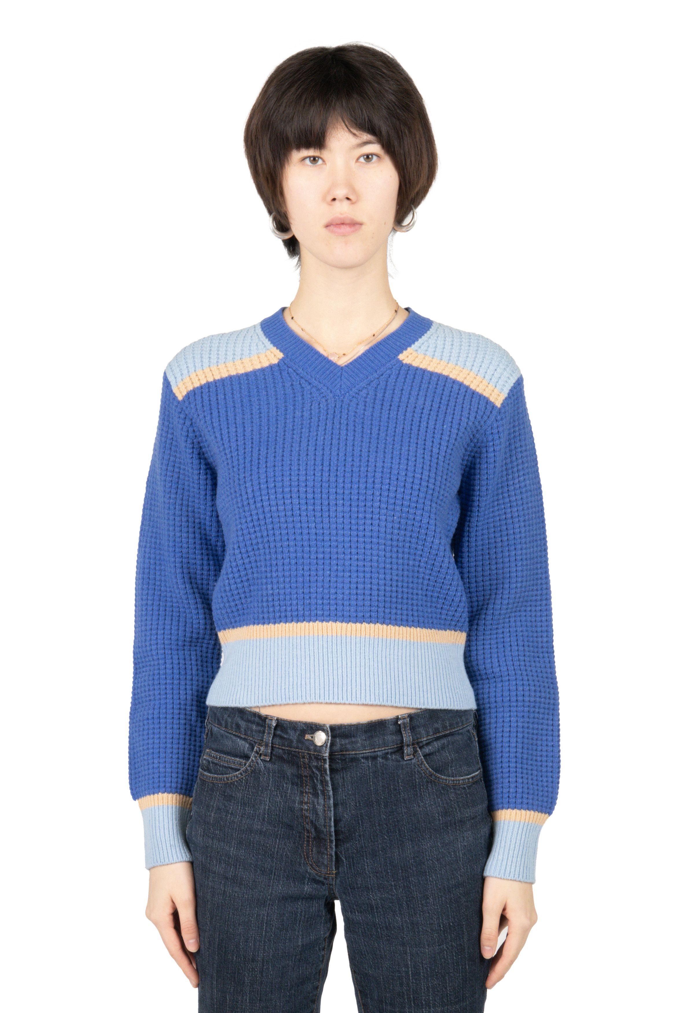 NWT hot MARNIxUNIQLO BLUE KNIT COLOR BLOCK SWEATER (MULTIPLE SIZES AVAILABLE)