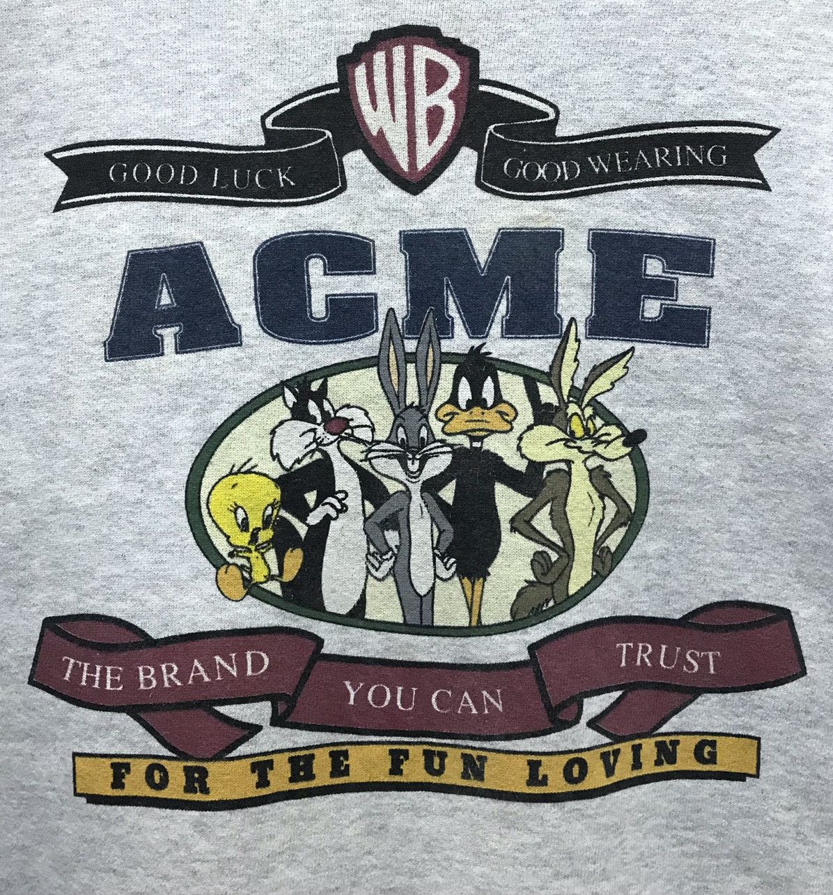 Acme Clothing × Warner Bros Vintage ACME Clothing Looney Tunes Made In Usa Sweatshirt Size US L / EU 52-54 / 3 - 3 Thumbnail