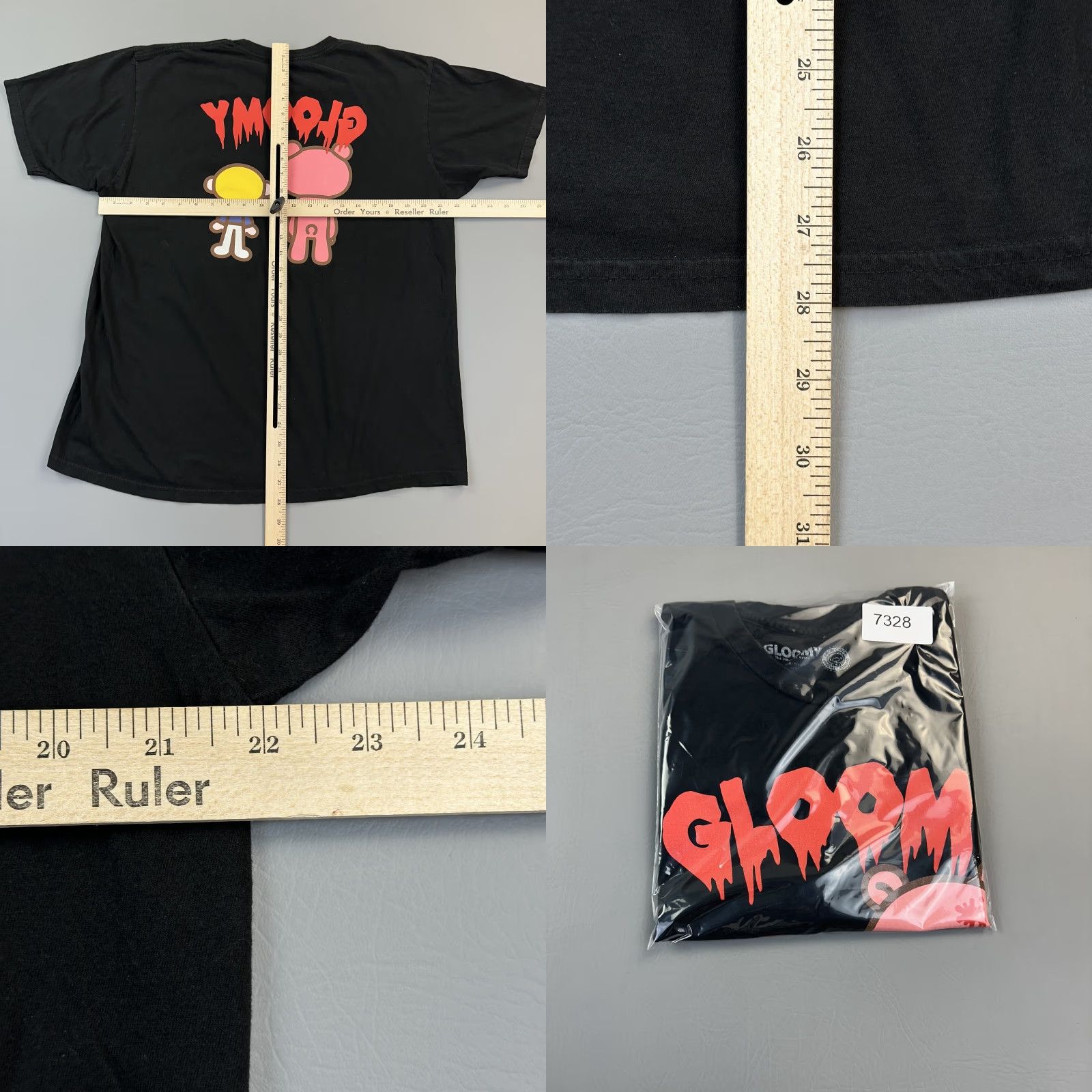 Vintage Gloomy Bear Shirt Mens XL Black Mori Chack Graphic Blood Stain Anime Tee Size US XL / EU 56 / 4 - 8 Thumbnail