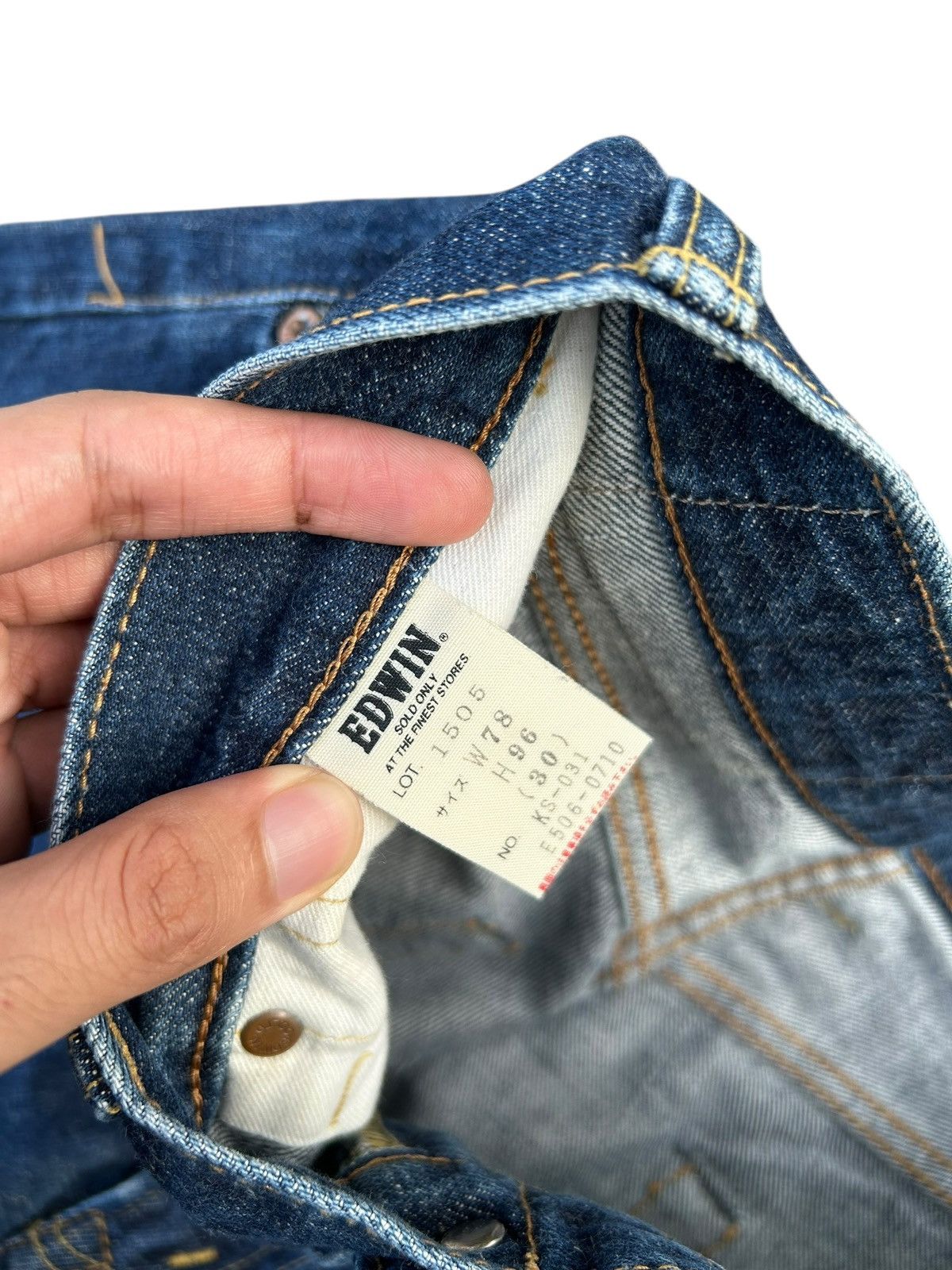 Kapital Vintage Edwin 505 Selvedge Short Denim Jeans baggy Size US 30 / EU 46 - 9 Thumbnail